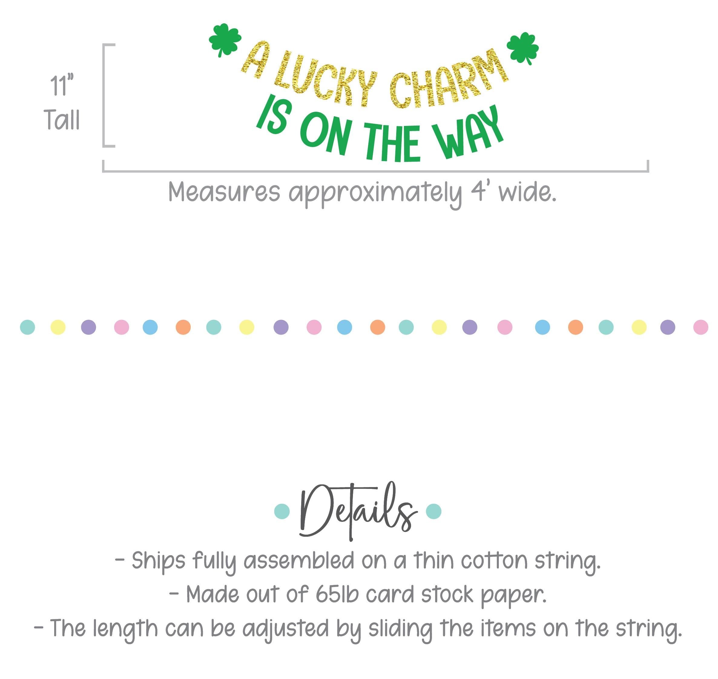 A Lucky Charm Is On The Way, St. Patrick&#39;s Day Themed Baby Shower Decorations, Lucky Charm Baby Shower, Shamrock Themed Baby Shower Supplies