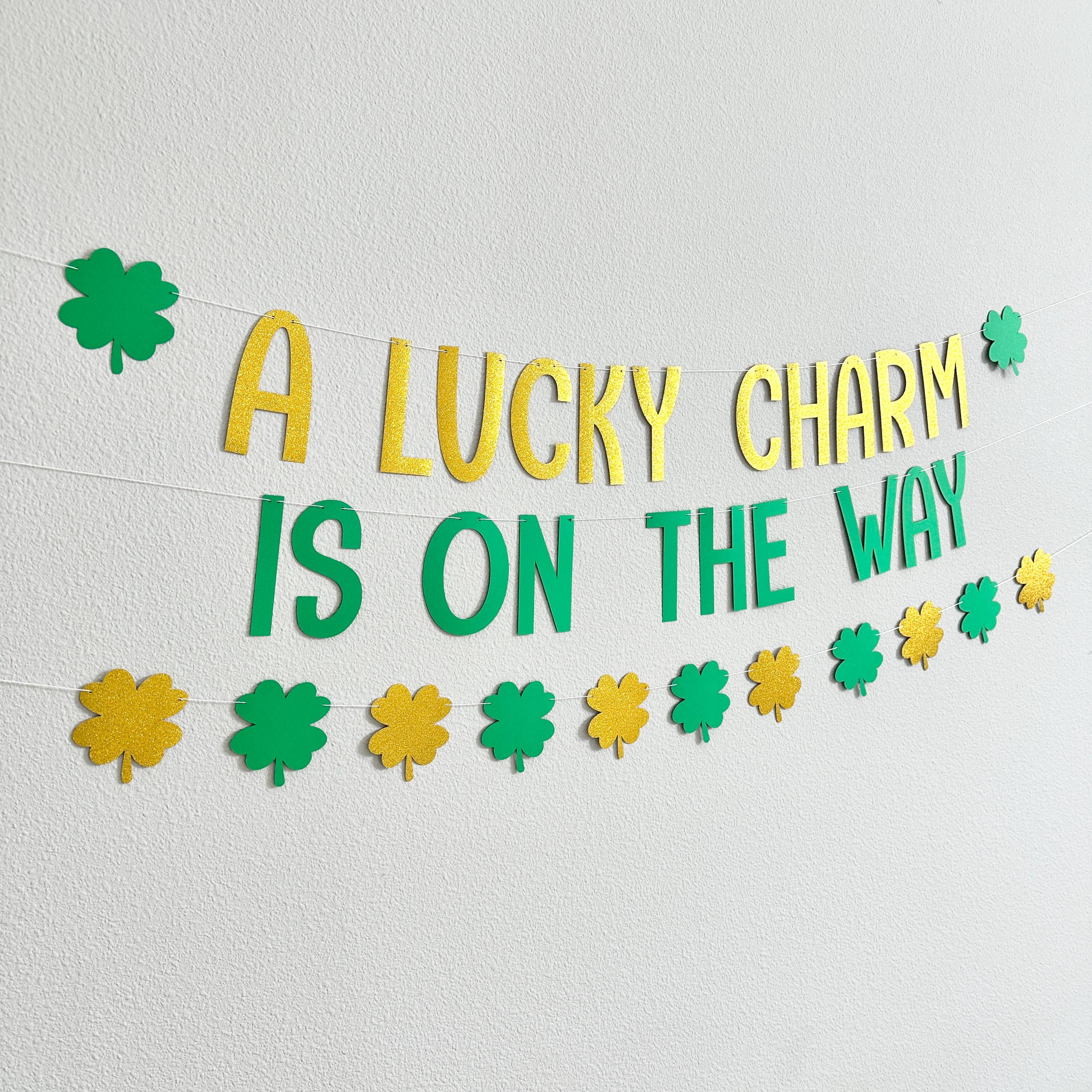 A Lucky Charm Is On The Way, St. Patrick&#39;s Day Themed Baby Shower Decorations, Lucky Charm Baby Shower, Shamrock Themed Baby Shower Supplies