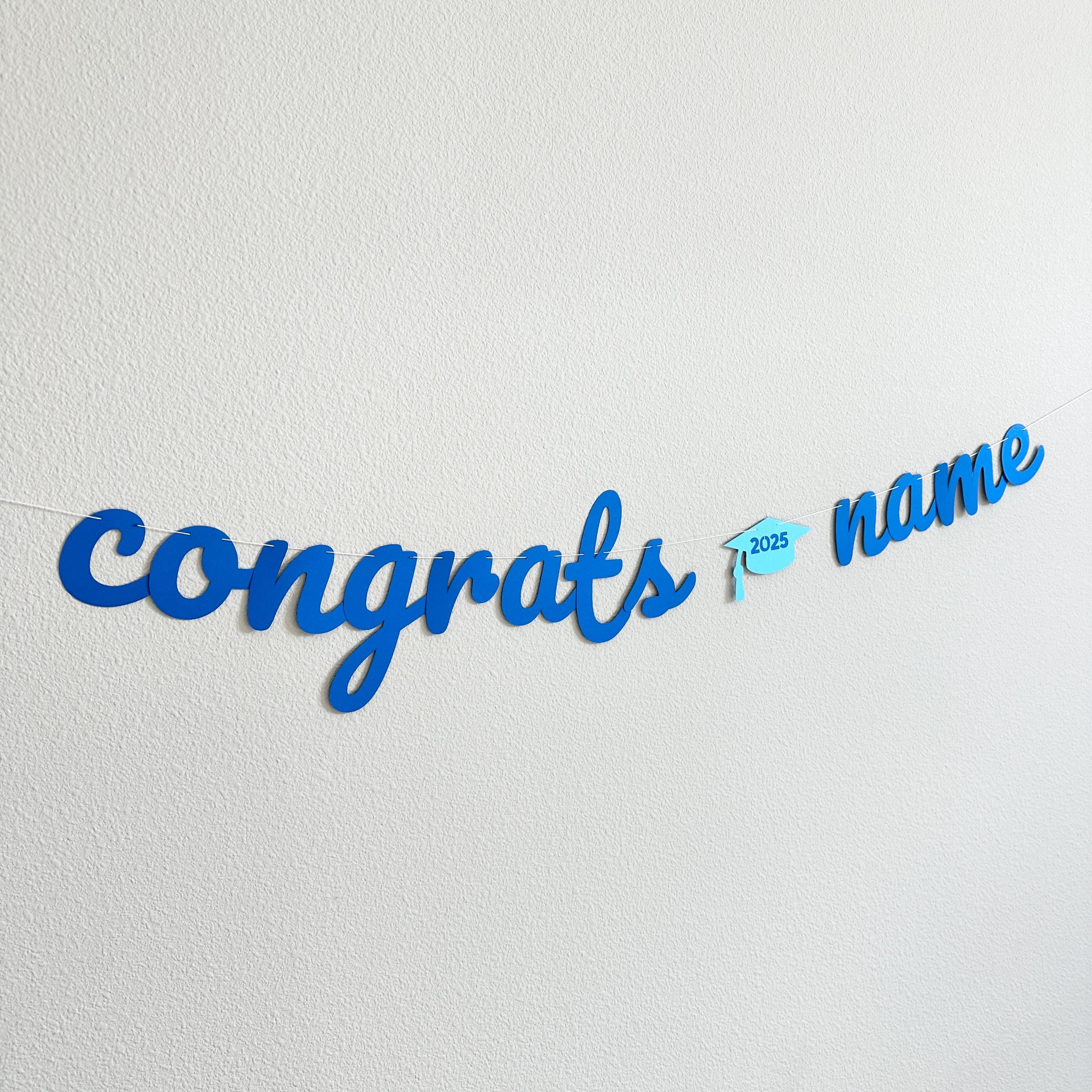 Graduation Banner, 2025 Graduation Decorations, 2025 Grad Party Banner, Blue Graduation Decorations, Custom Graduation Banner