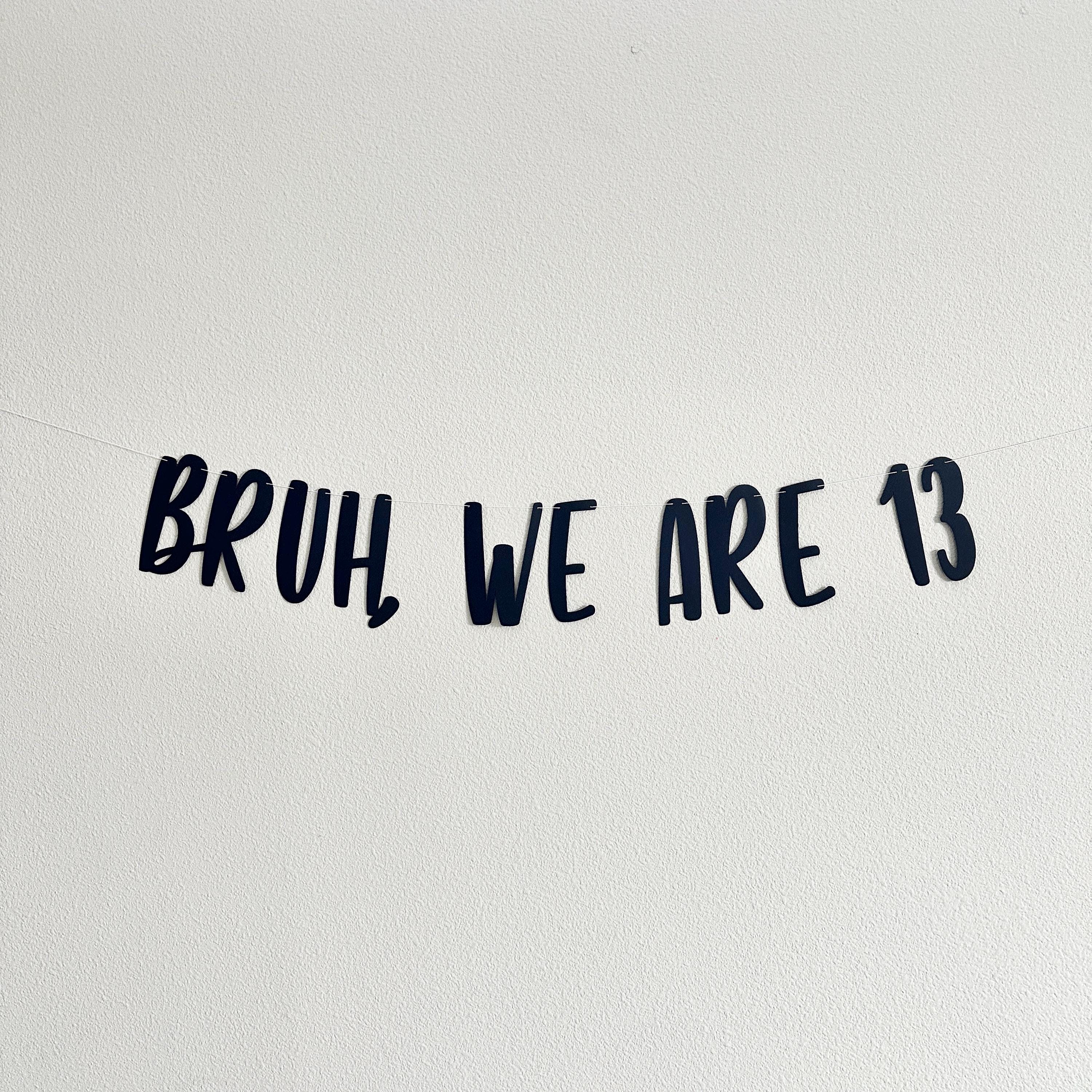 Bruh We Are 13, Twins 13th Birthday Banner, Thirteenth Birthday Decorations, Bruh We&#39;re 13 Banner, 13th Birthday Ideas, Boys 13th Birthday