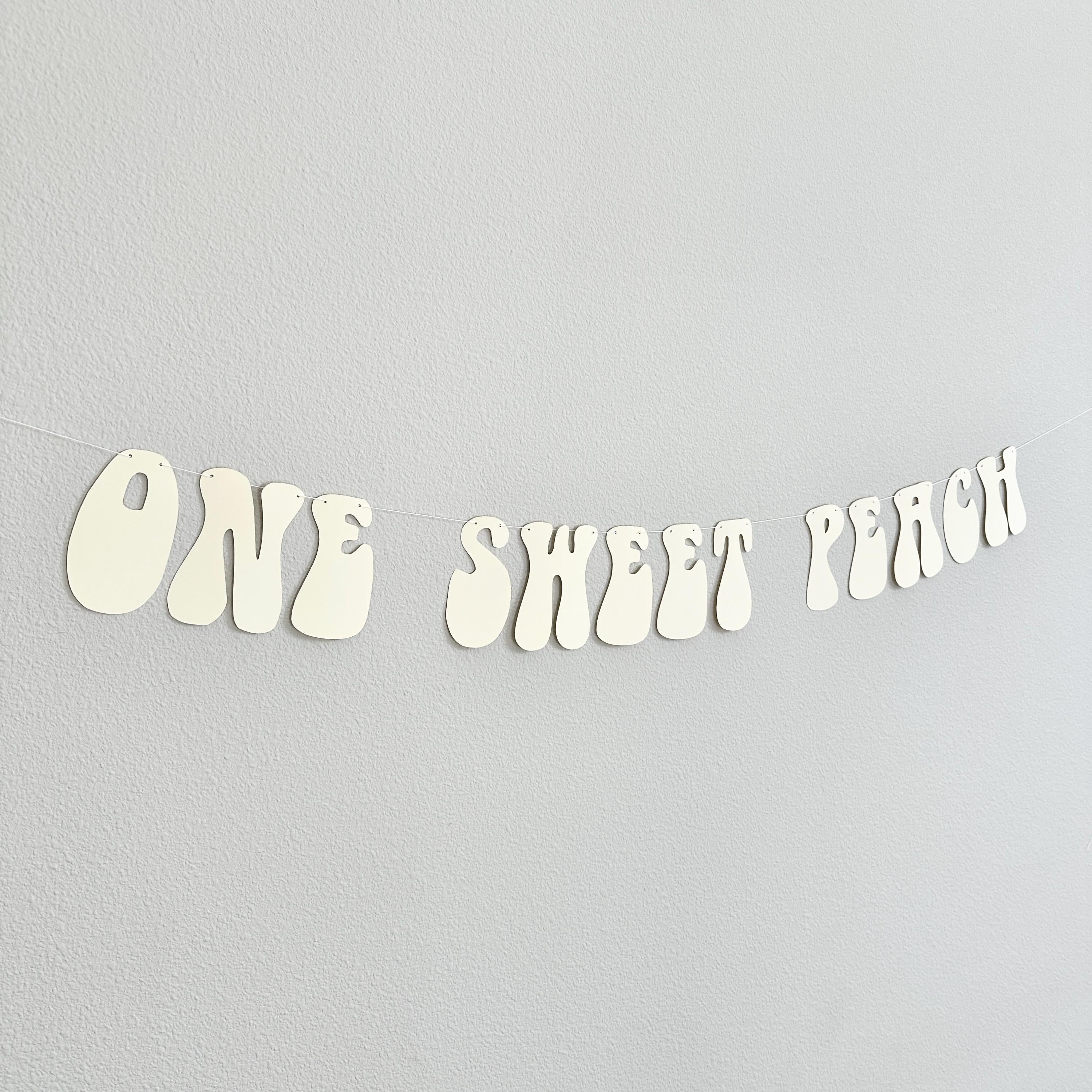 One Sweet Peach, 1st Birthday Ideas, Peach Themed First Birthday Banner, Peach 1st Birthday Party Decorations