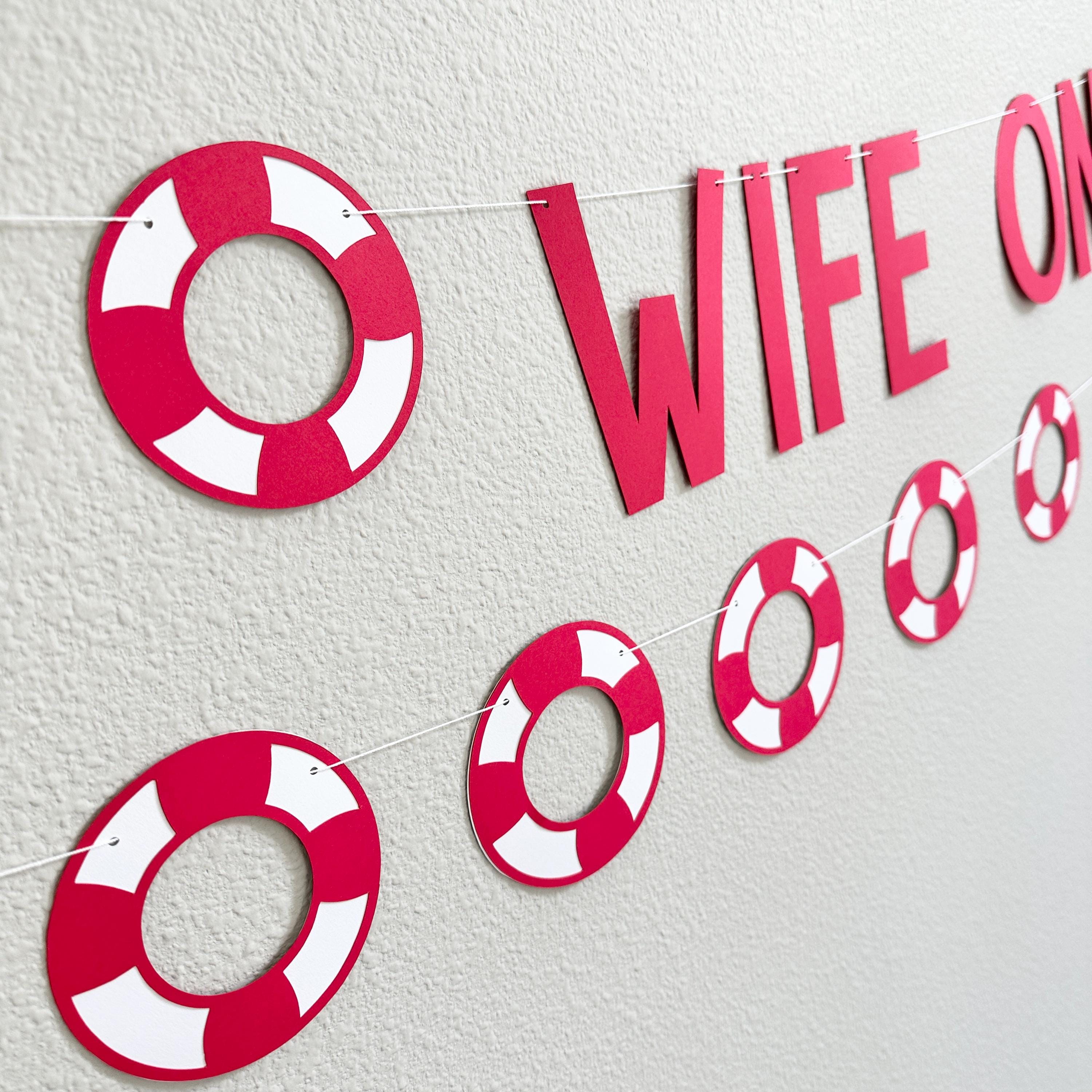 Wife On Duty, Wife On Duty Decorations, Lifeguard Bachelorette Party, Lifeguard Themed Bridal Shower, Lifeguard Bachelorette Banner