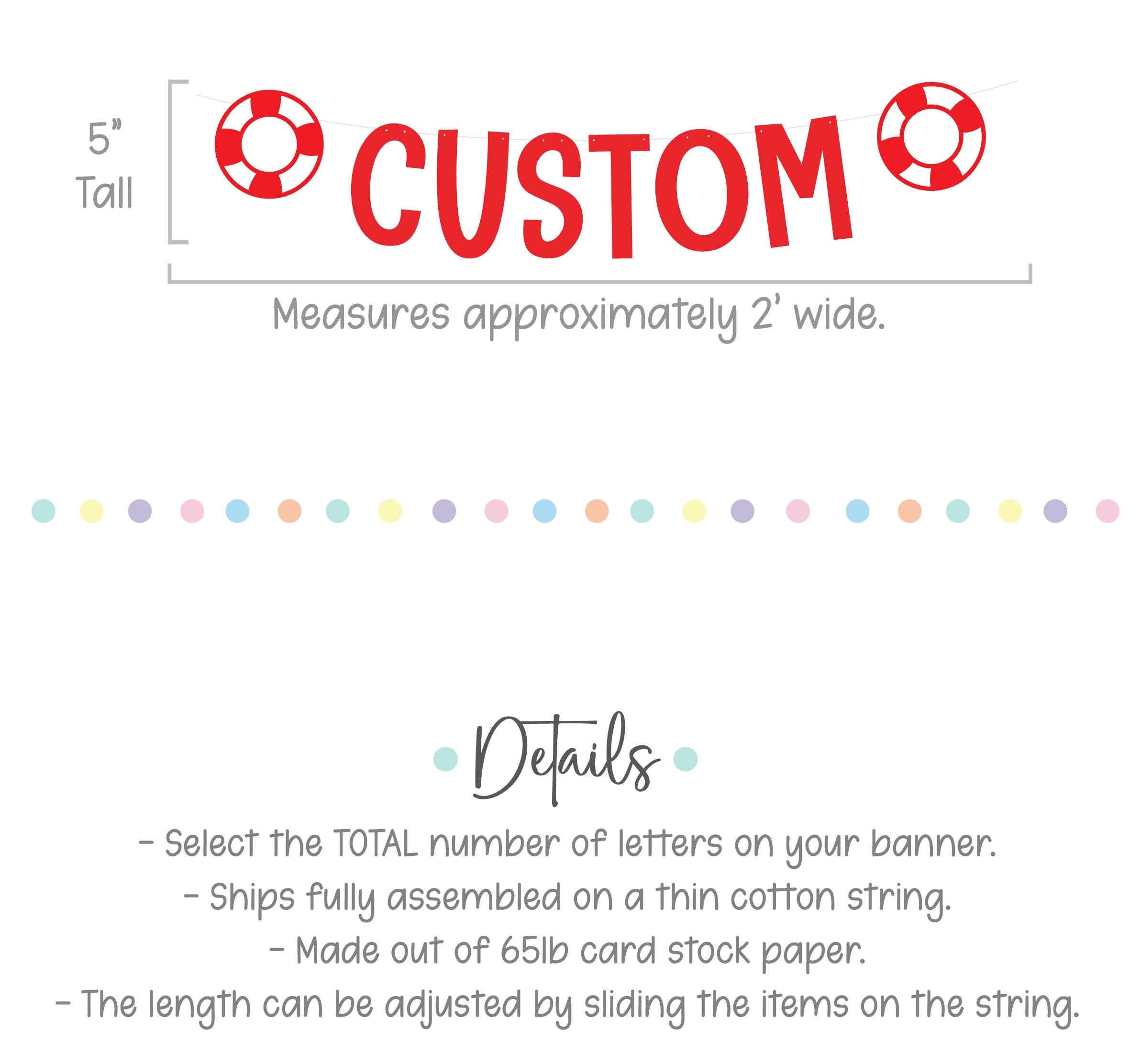 Custom Lifeguard Banner, Lifeguard Decorations, Lifeguard Party, Lifeguard Theme, lifeguard Graduation Celebration, Lifeguard Birthday