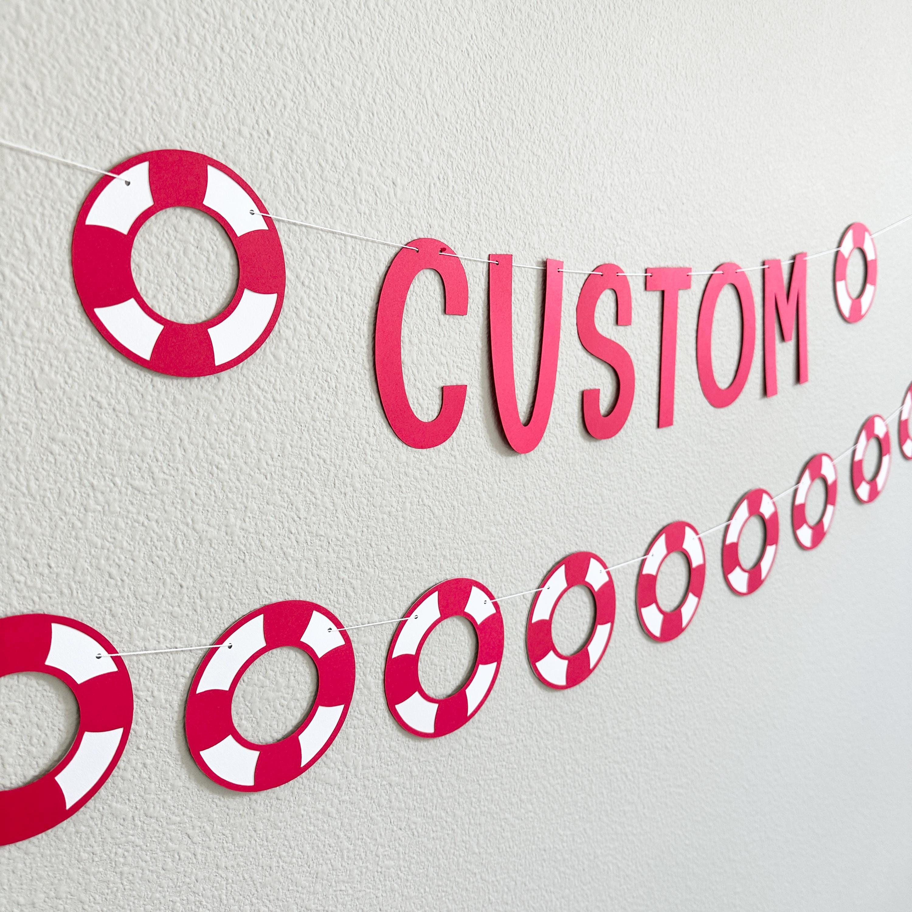 Custom Lifeguard Banner, Lifeguard Decorations, Lifeguard Party, Lifeguard Theme, lifeguard Graduation Celebration, Lifeguard Birthday