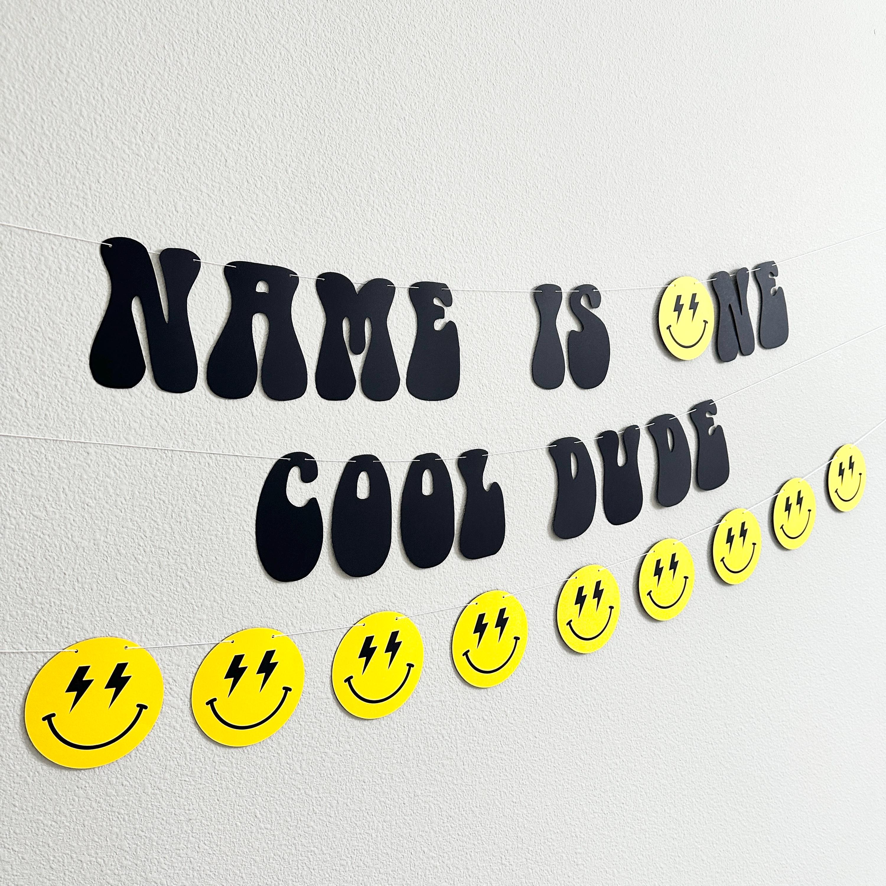 Name Is One Cool Dude, 1st Birthday Ideas, Cool Dude Birthday Theme, One Cool Dude Banner, Cool birthday Decorations