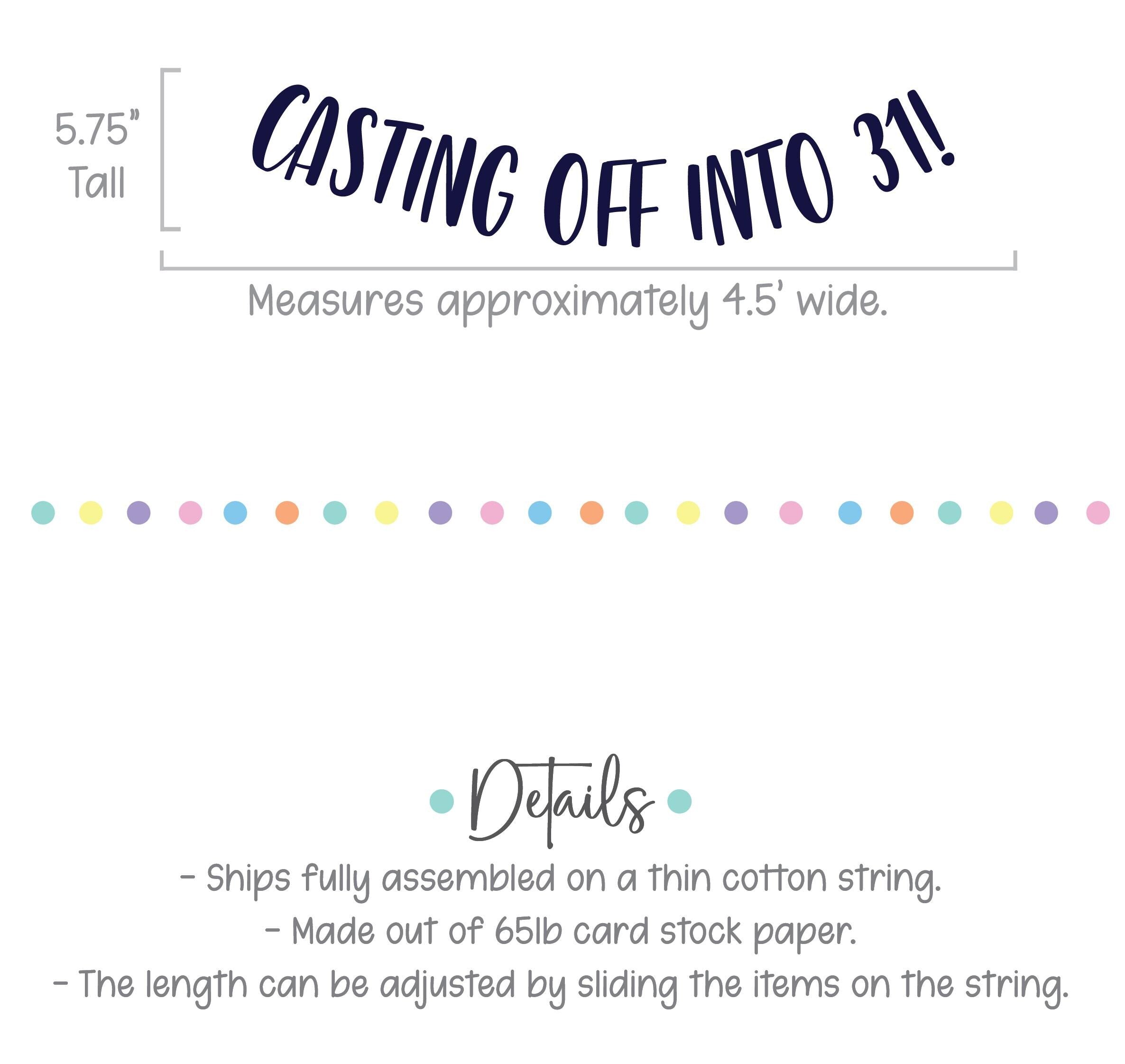 Casting Off Into 31!, 31st Birthday Banner, 31st Birthday Decorations, Fishing Themed Birthday Banner, Thirty One