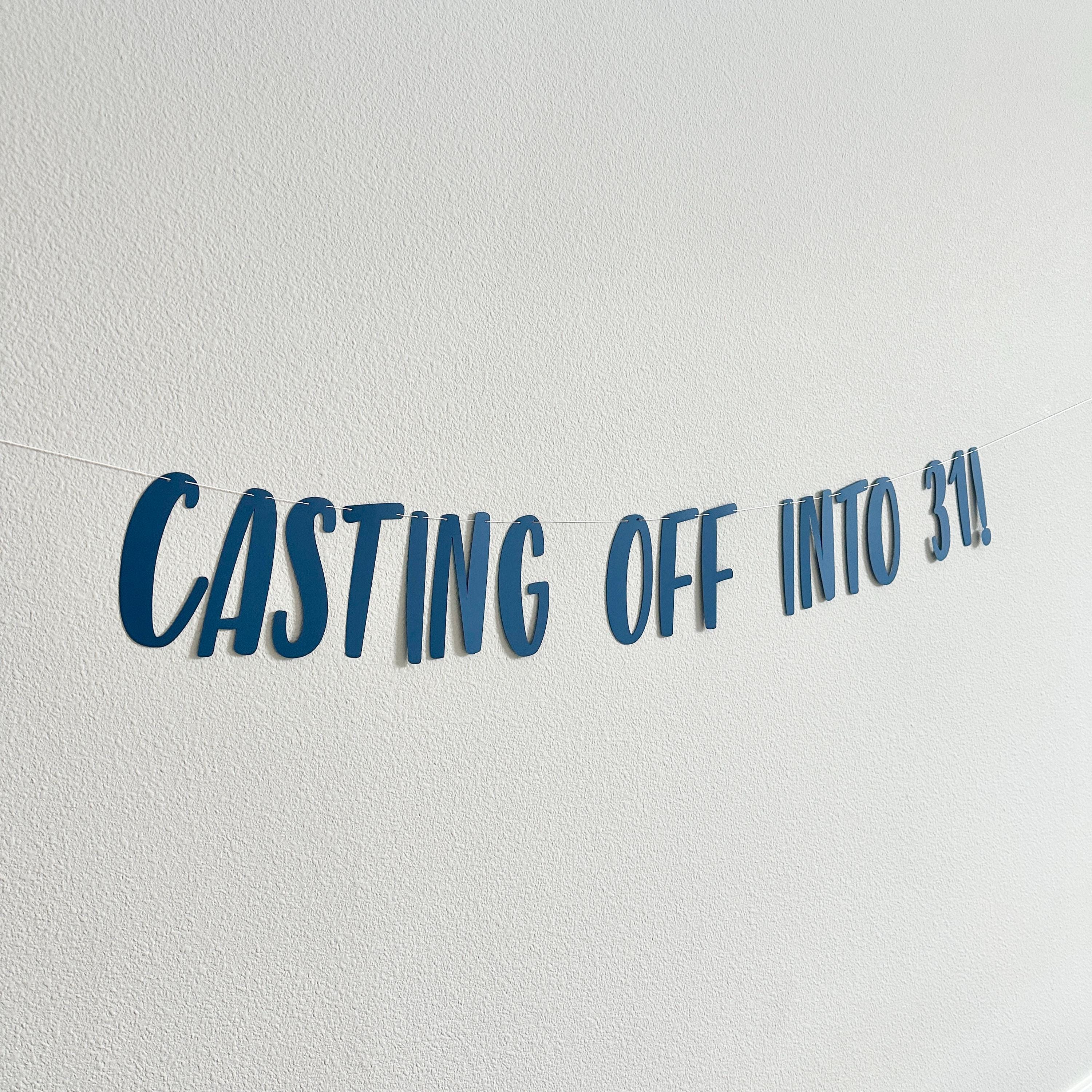 Casting Off Into 31!, 31st Birthday Banner, 31st Birthday Decorations, Fishing Themed Birthday Banner, Thirty One