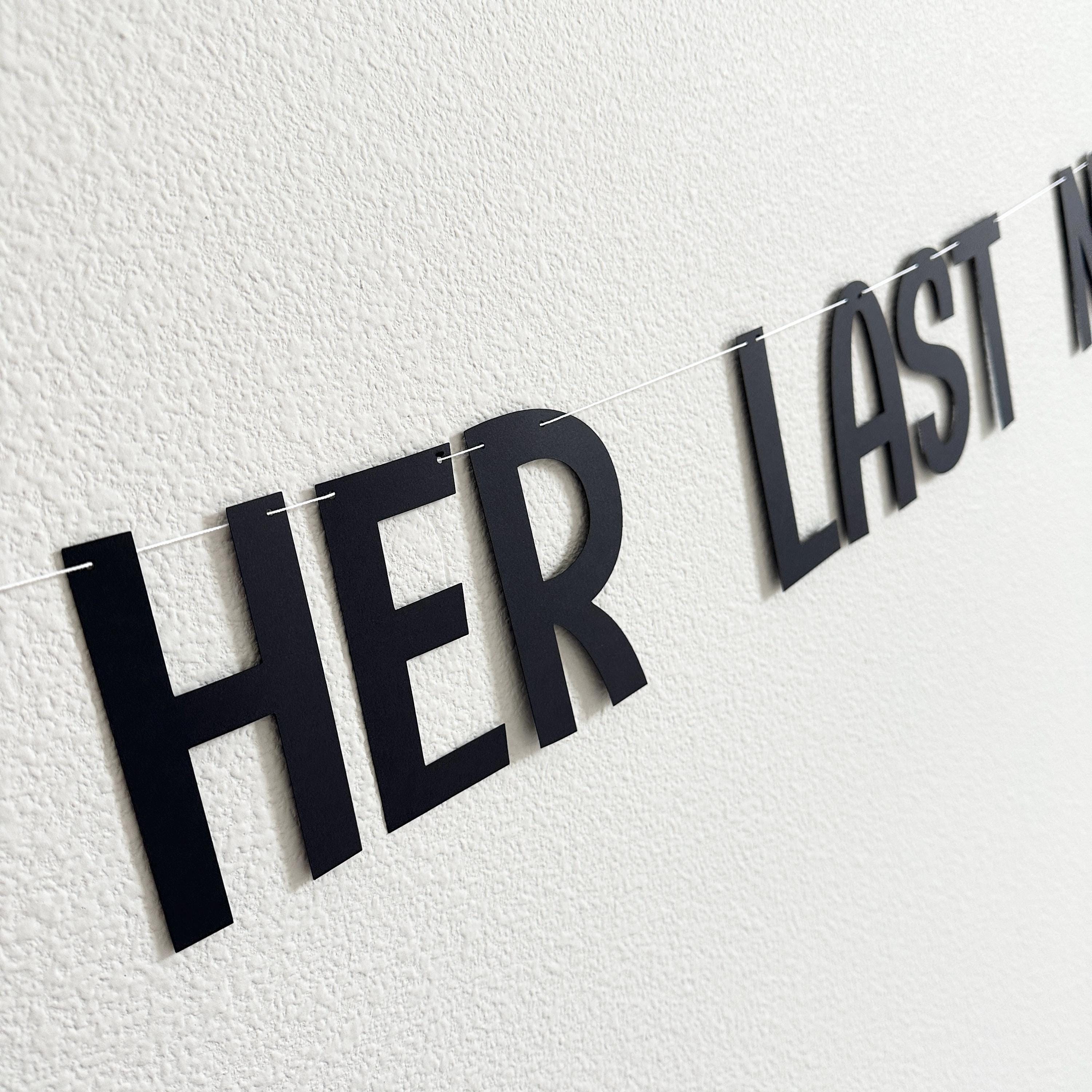 RIP To Her Last Name, Bridal Shower Banner, Bachelorette Party Banner, RIP Last Name Sign, RIP Last Name Bachelorette Party Decorations