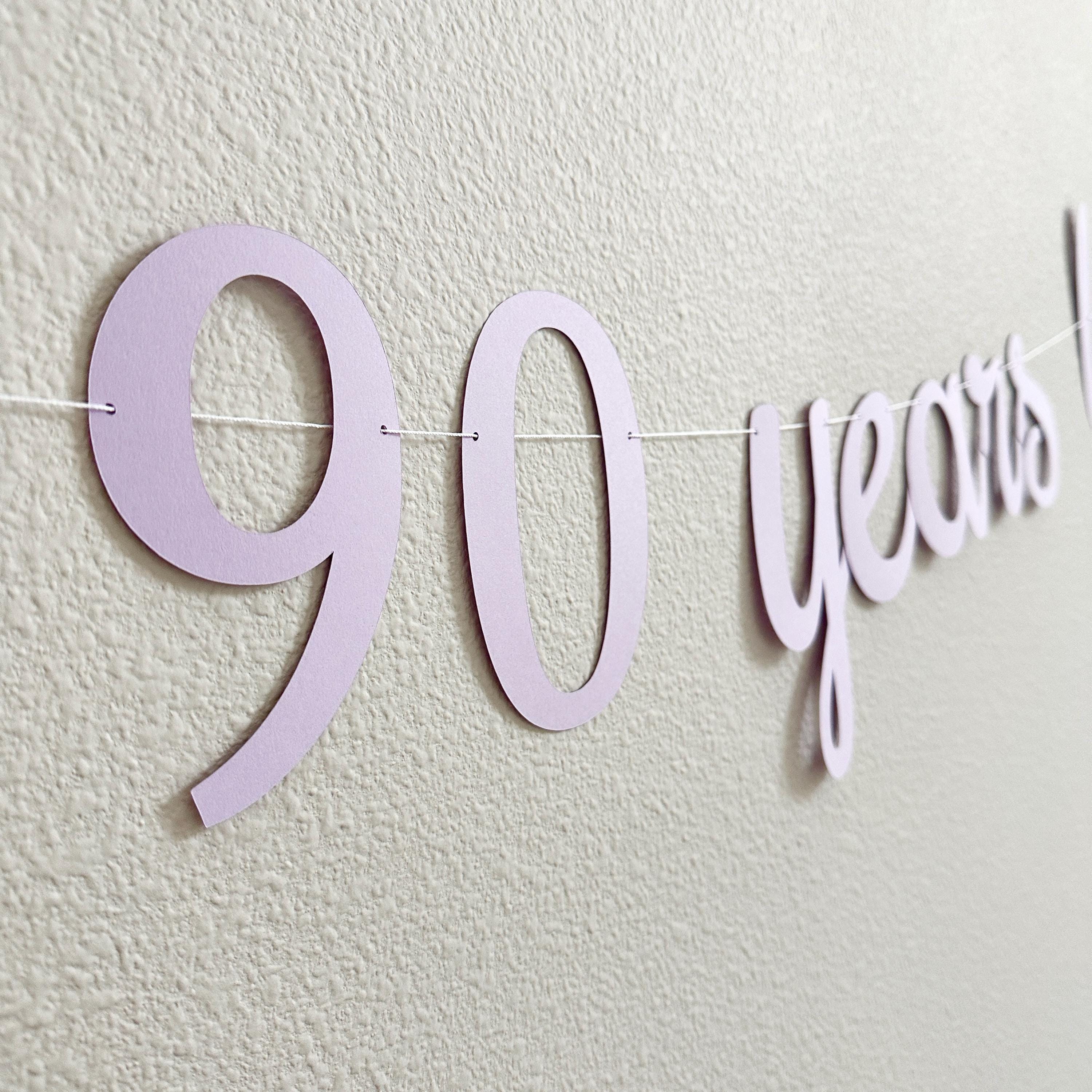90 Years Loved, 90th Birthday Decorations, 90th Birthday Party Banner, Ninety, 90th Birthday Party Decoration Ideas
