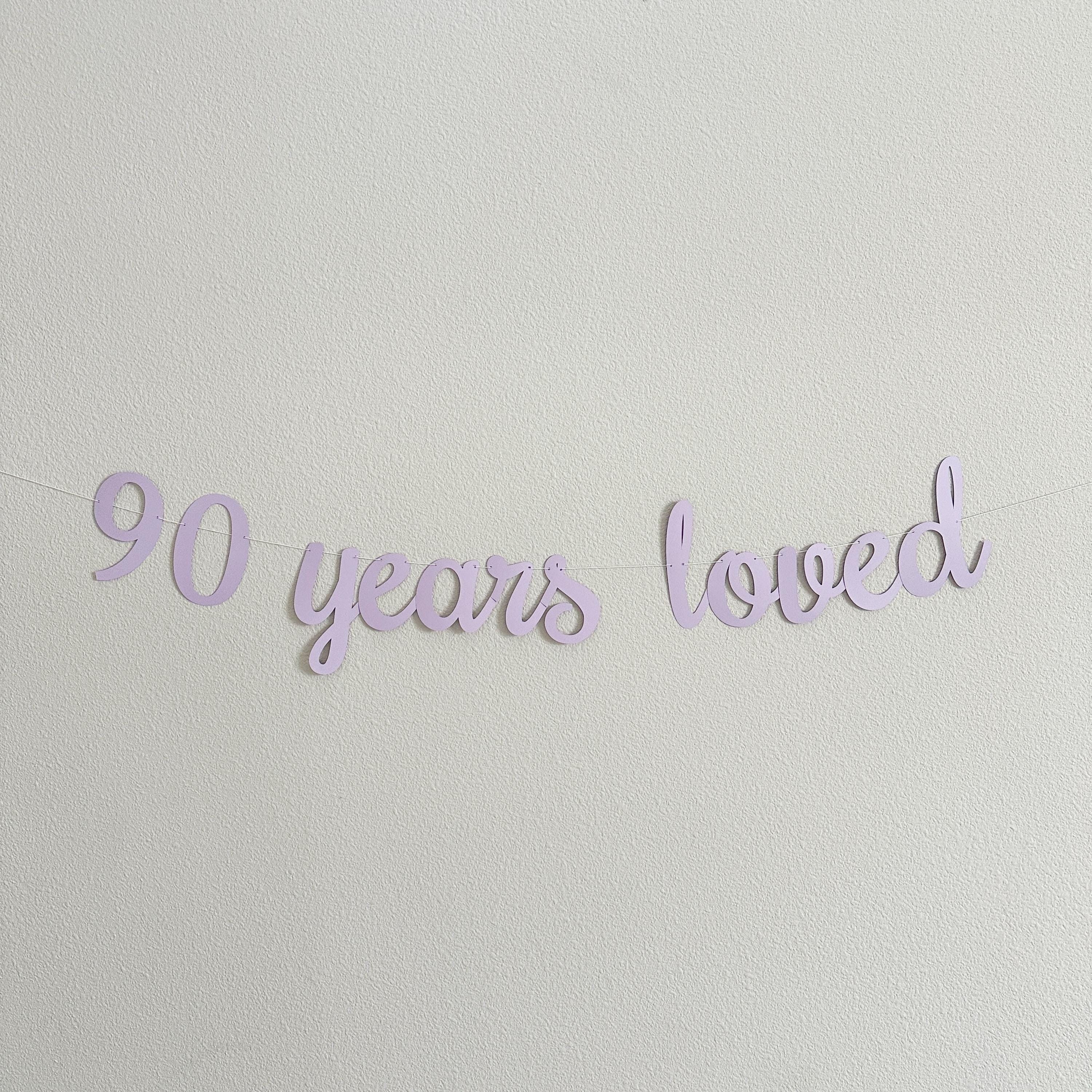 90 Years Loved, 90th Birthday Decorations, 90th Birthday Party Banner, Ninety, 90th Birthday Party Decoration Ideas
