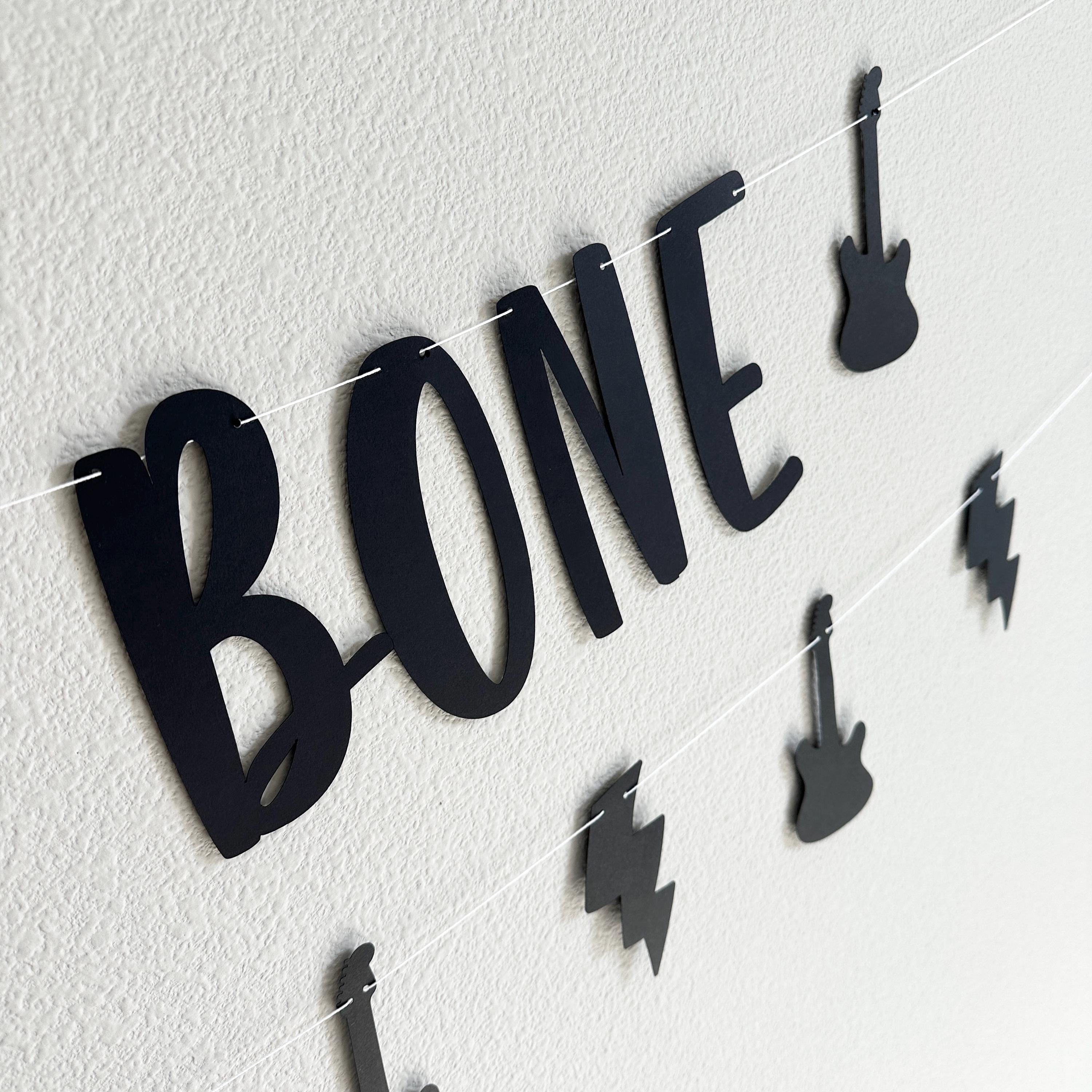 Bad 2 the Bone Banner, 2nd Birthday Party Decorations, 2nd Birthday Theme Ideas, Rock 2nd Birthday Party, Boys Second Birthday Party