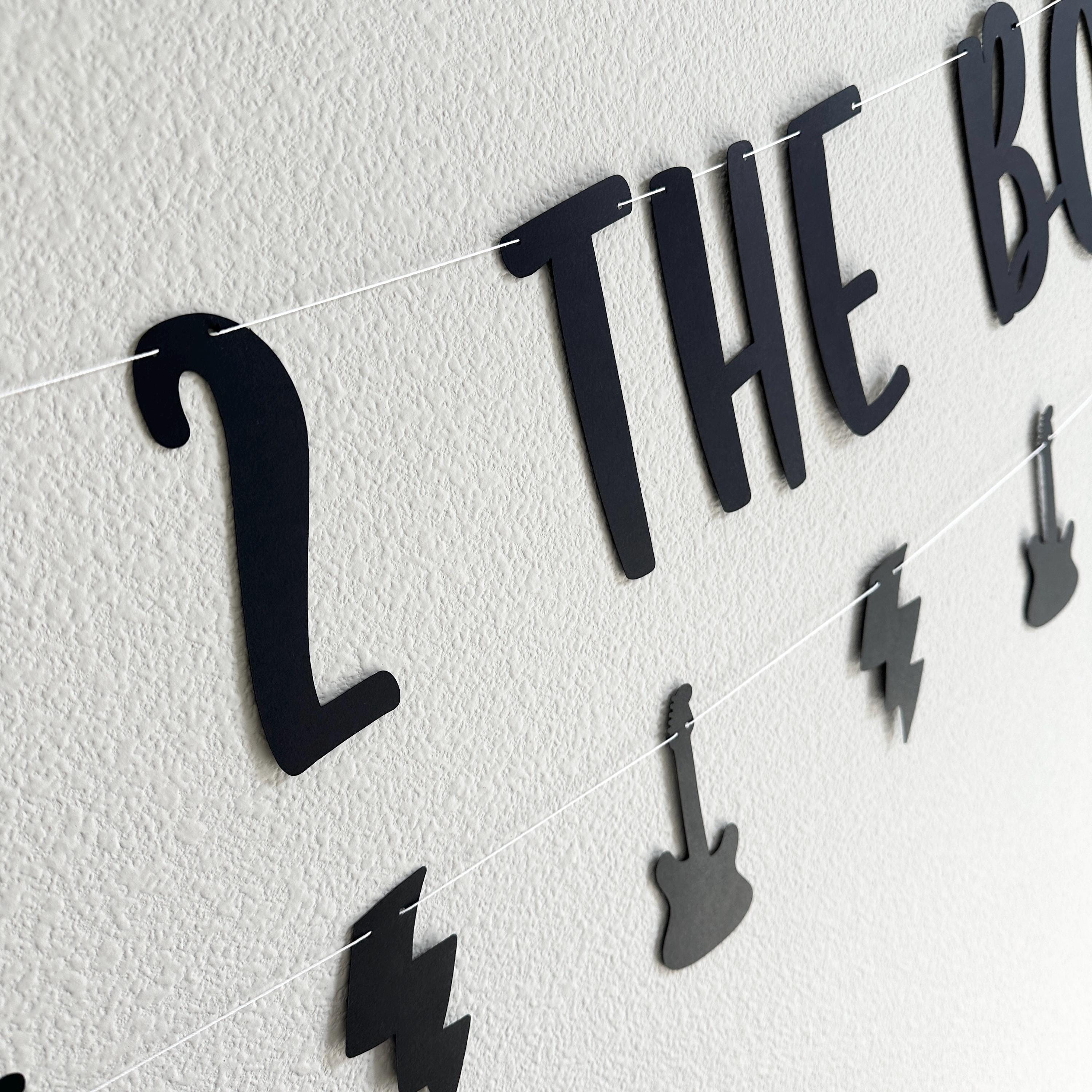 Bad 2 the Bone Banner, 2nd Birthday Party Decorations, 2nd Birthday Theme Ideas, Rock 2nd Birthday Party, Boys Second Birthday Party