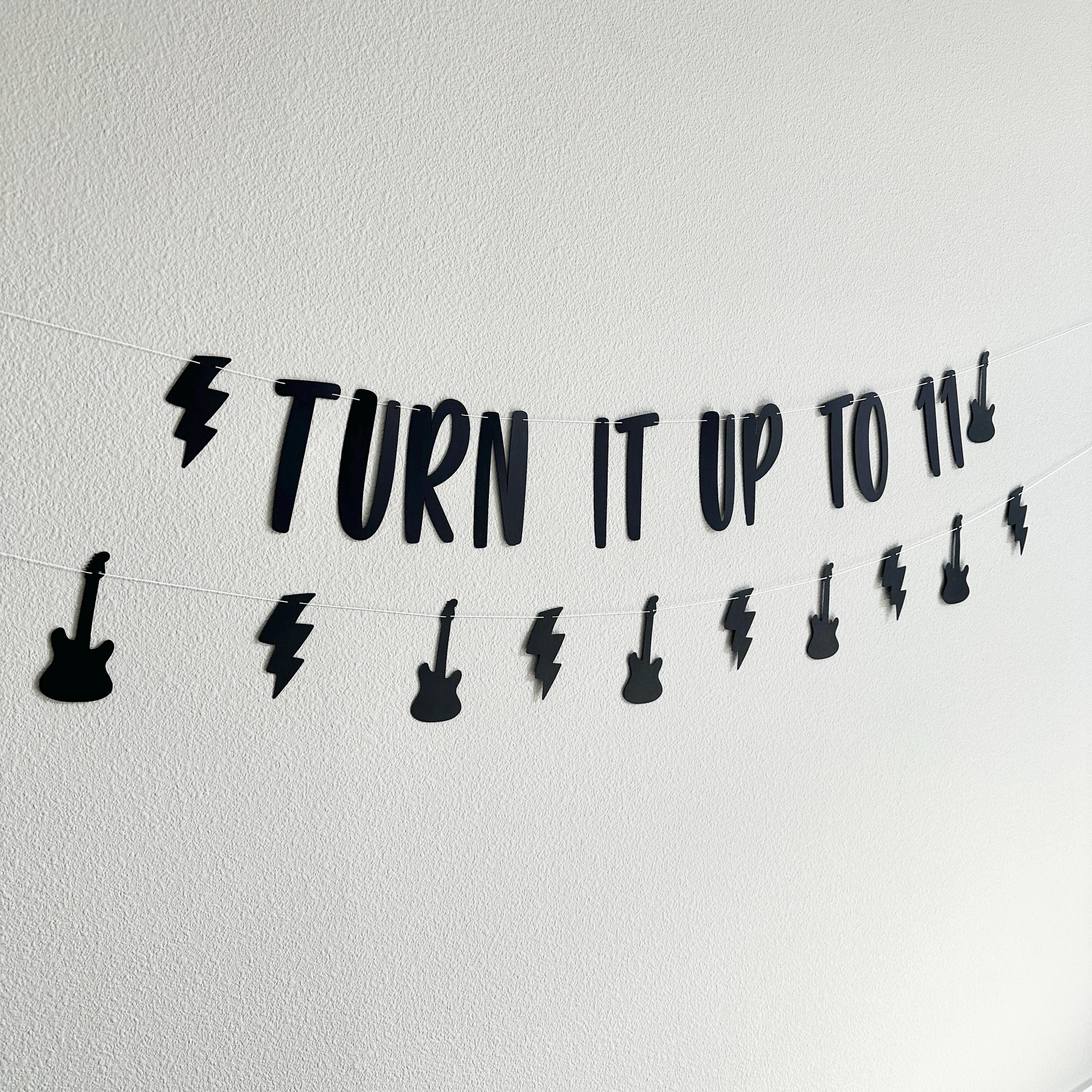 Turn It Up To 11, 11th Birthday Party Theme Ideas, Rock N Roll Themed 11th Birthday Party Decorations, 11th Birthday Ideas