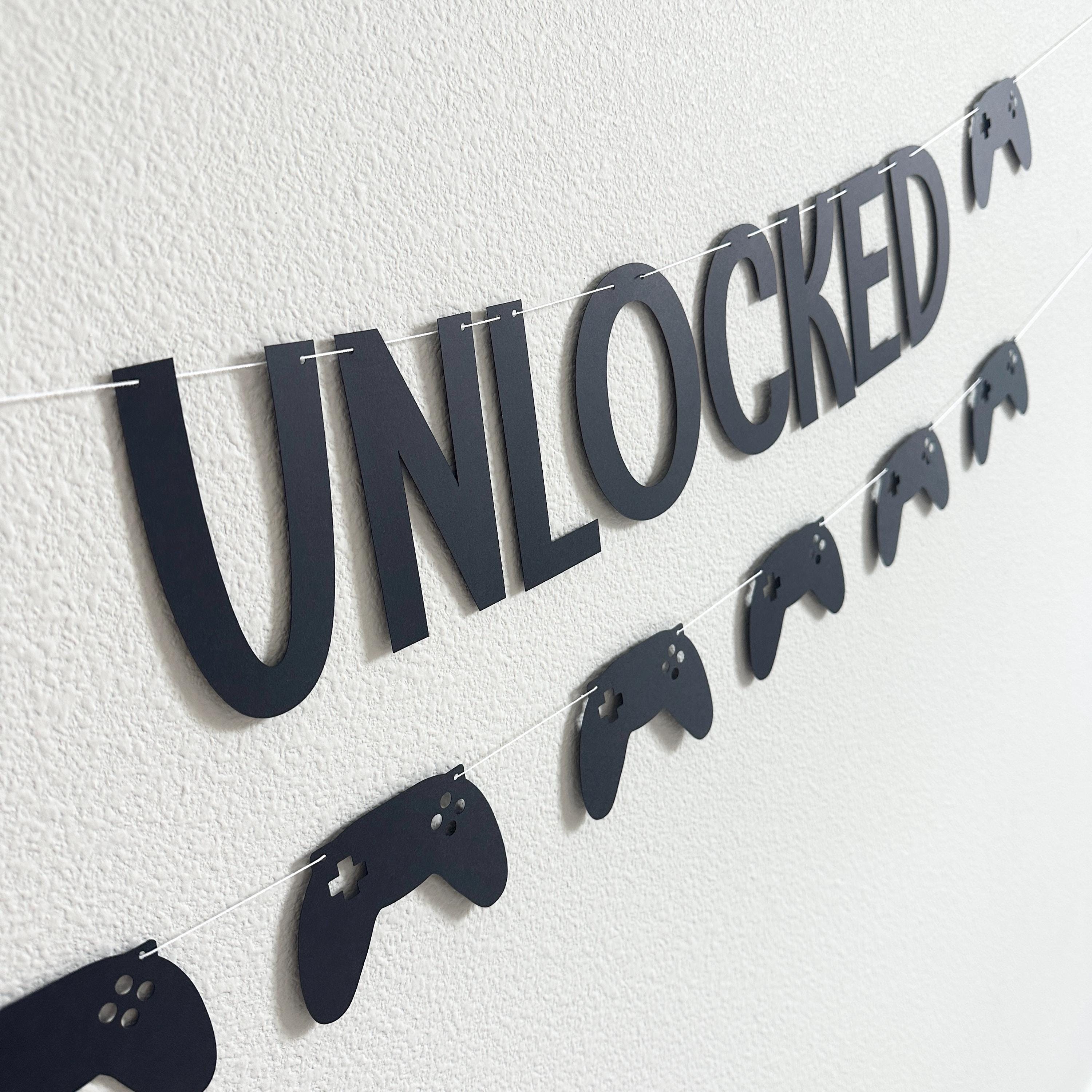 Level 24 Unlocked, Gamer Birthday, Gaming Birthday Banner, 24th Birthday, Video Game Party, 24th Birthday Party Theme Ideas