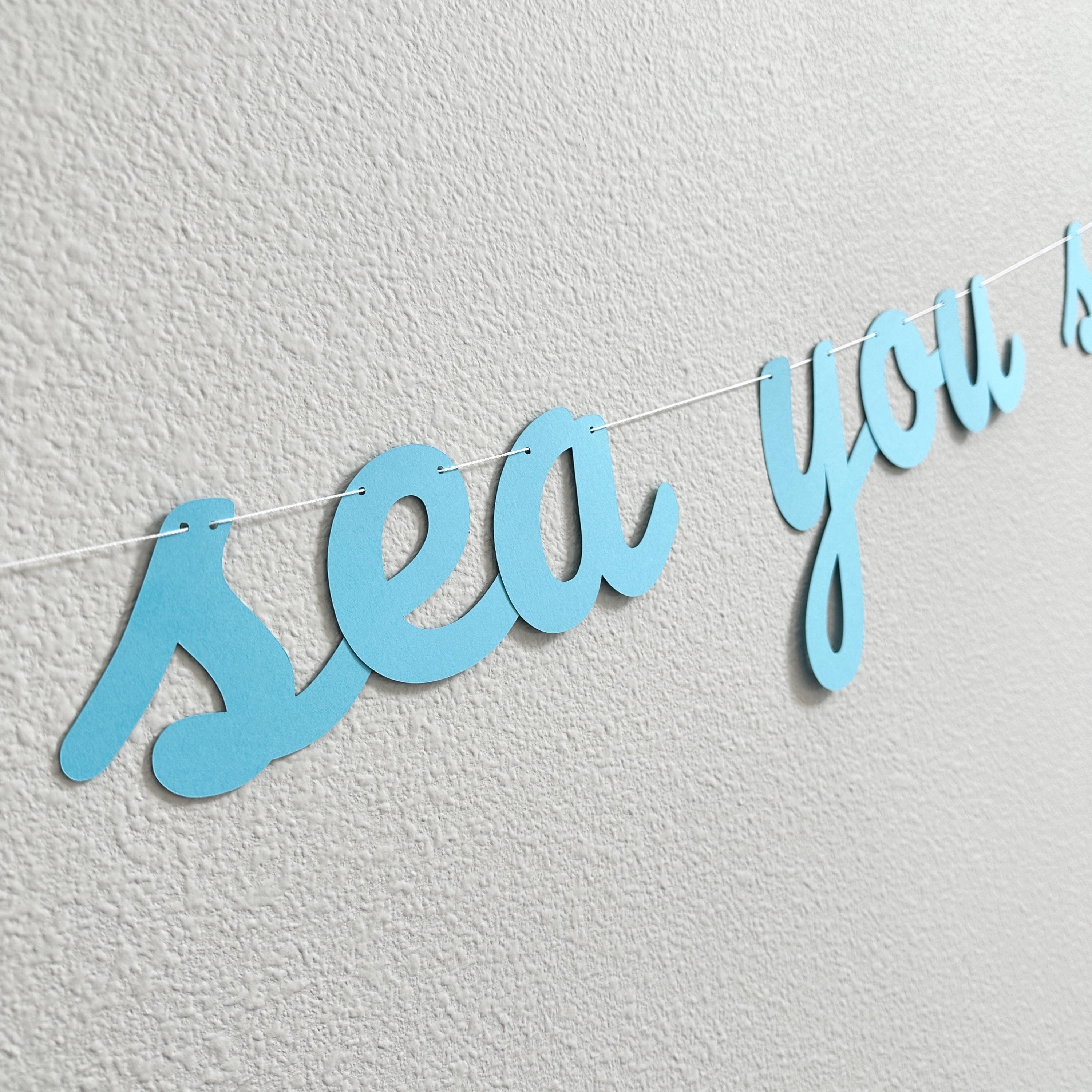 Sea you Soon Baby, Ocean Themed Baby Shower Banner, Baby Shower Decorations, Ocean Baby Shower Banner, Nautical Baby Shower