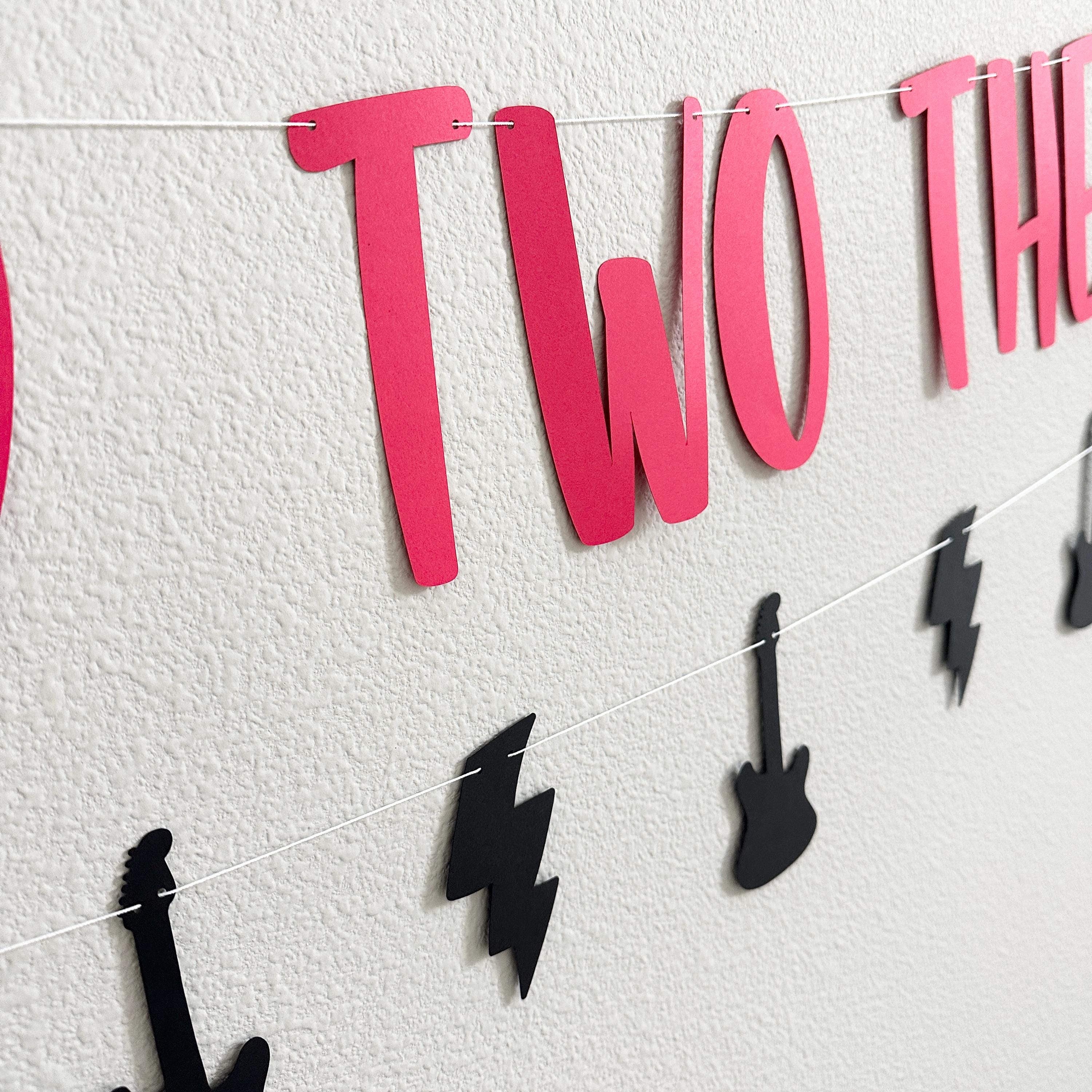 Bad Two the Bone Banner, 2nd Birthday Party Decorations, 2nd Birthday Theme Ideas, Rock 2nd Birthday Party, Boys Second Birthday Party