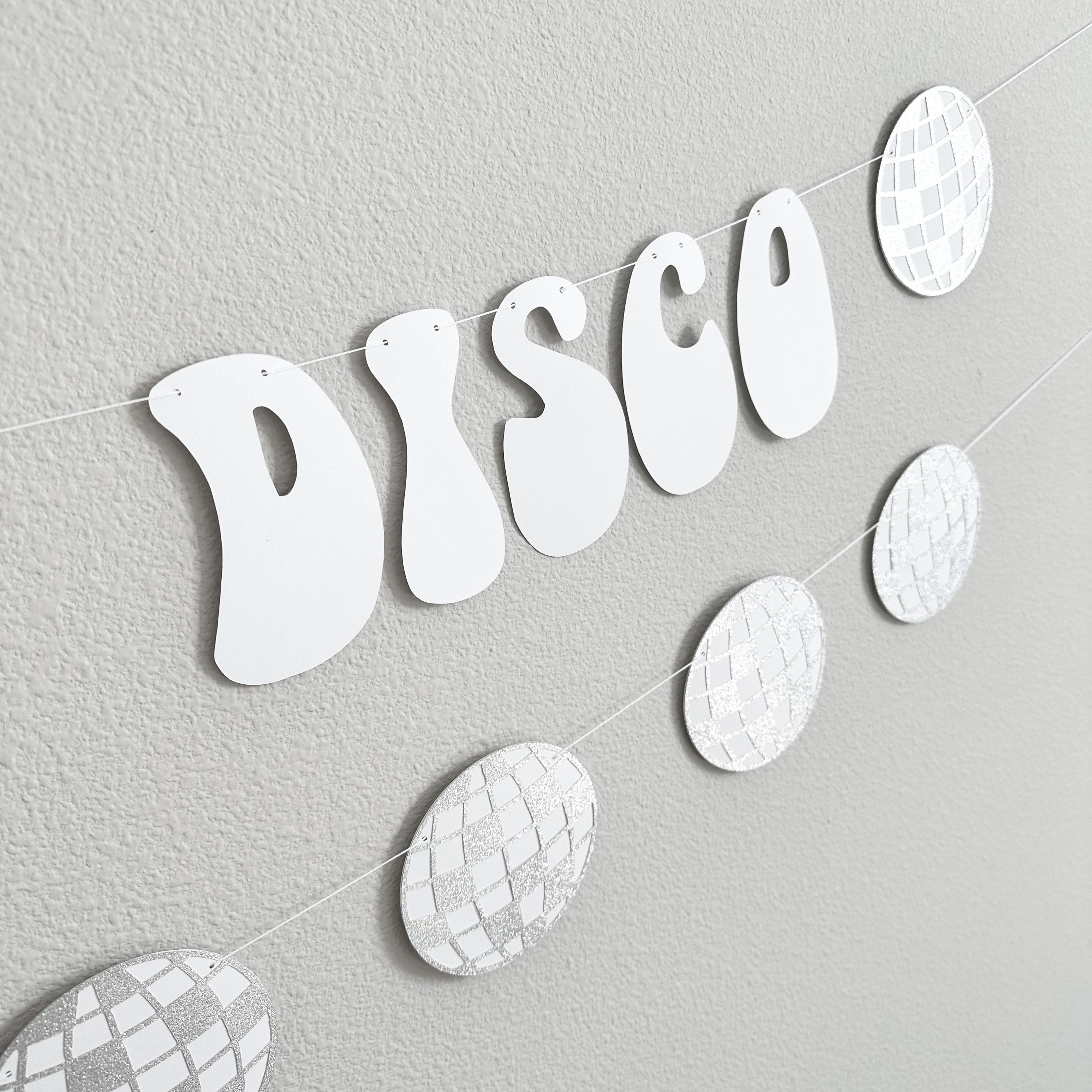 First Disco Banner, Name&#39;s 1st Disco, Disco Themed 1st Birthday Party, First Birthday Theme Ideas, Retro 1st Birthday, Disco Decorations