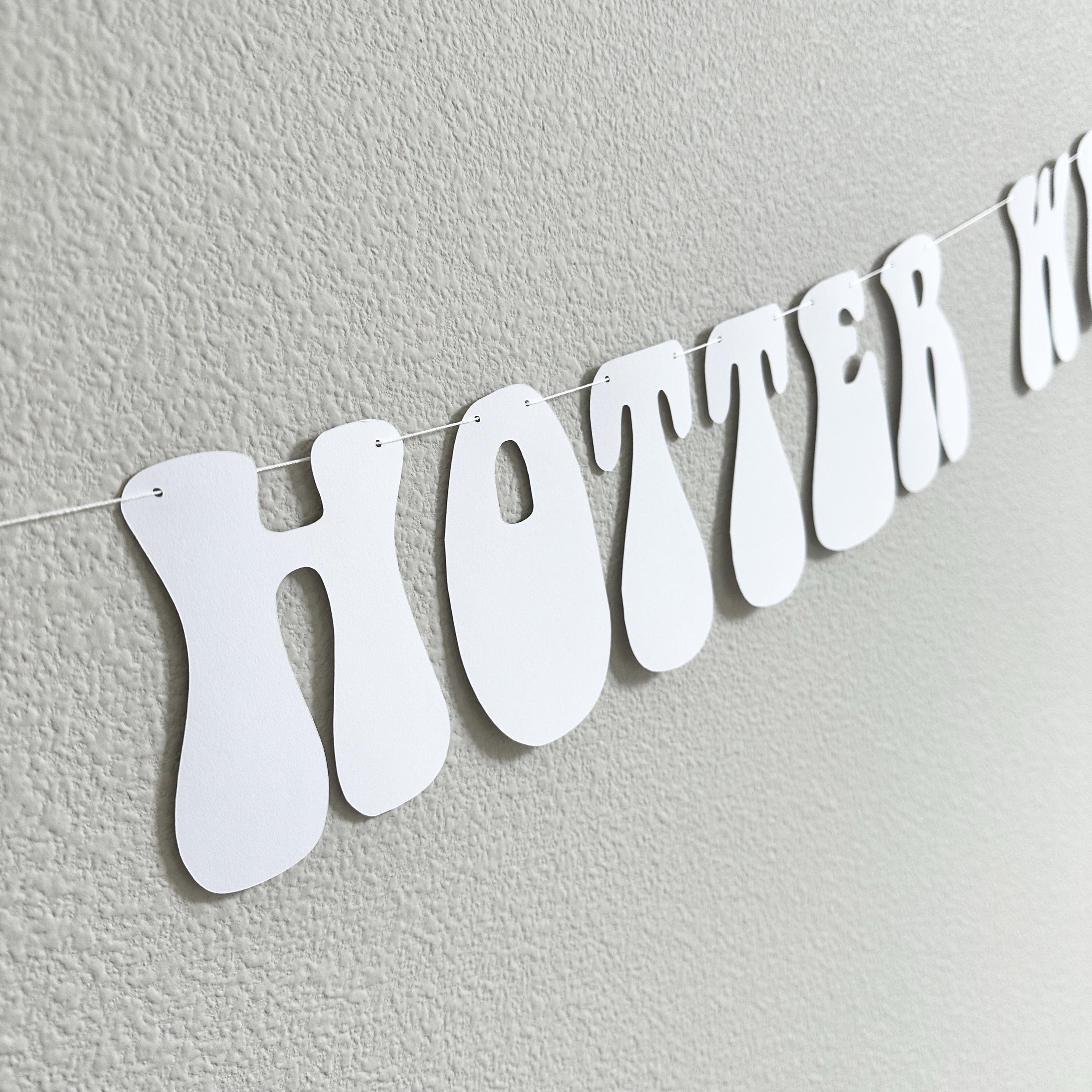 Older Hotter Wiser, Women&#39;s Birthday Ideas, Funny Birthday Banner, Grandma Birthday Party Decorations, Retro Themed Birthday Decorations