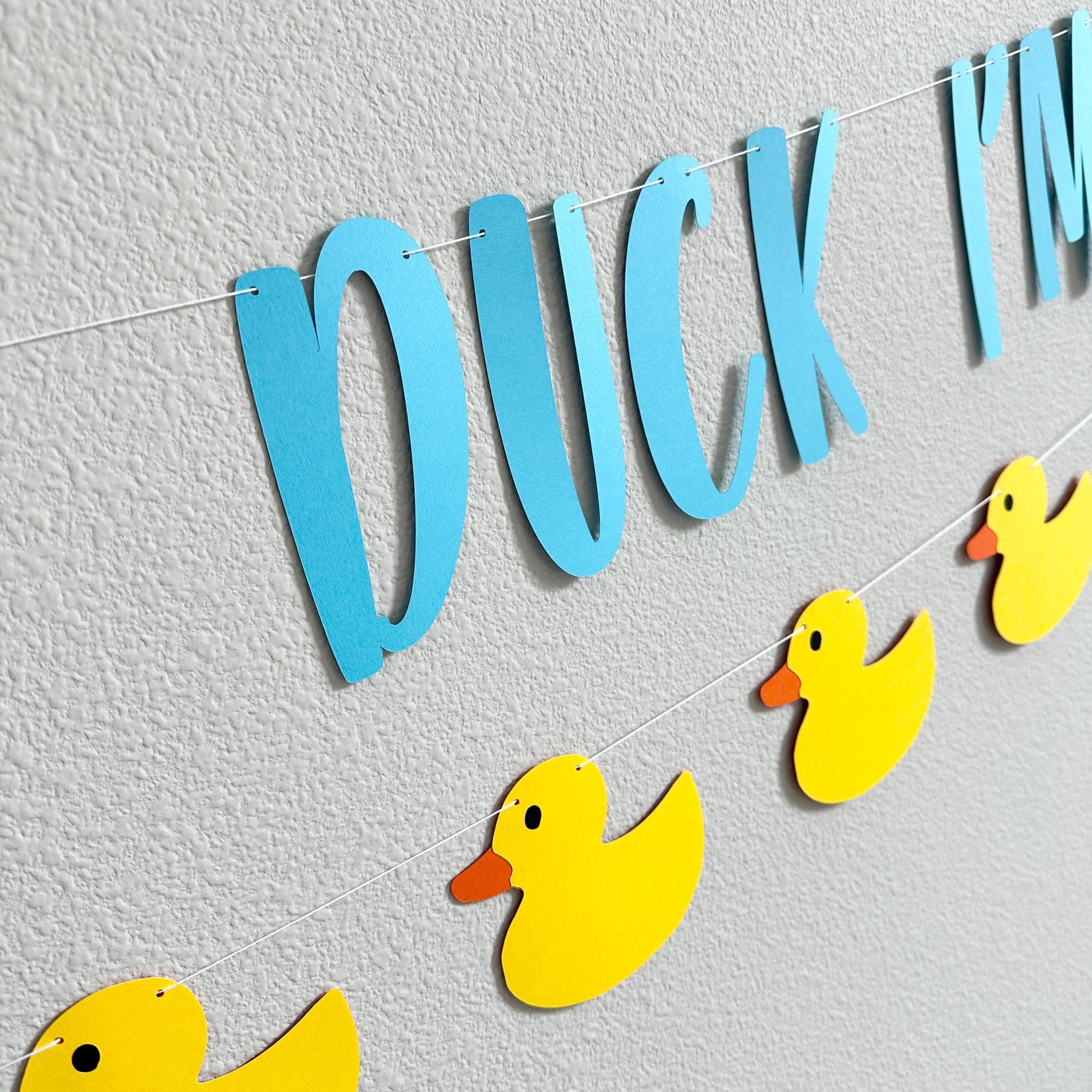 Holy Duck I&#39;m 10, Duck Themed 10th Birthday, Duck Decorations, Duck Birthday, Duck Party, Duck Banner, Custom Duck Banner, Yellow Ducks