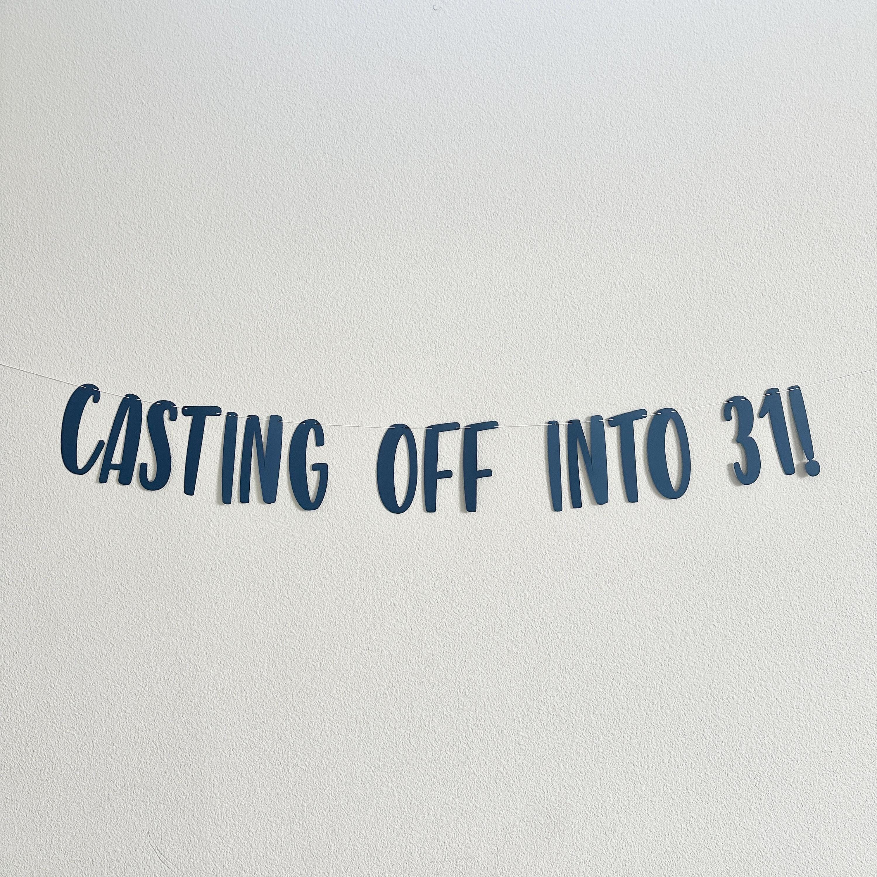 Casting Off Into 31!, 31st Birthday Banner, 31st Birthday Decorations, Fishing Themed Birthday Banner, Thirty One