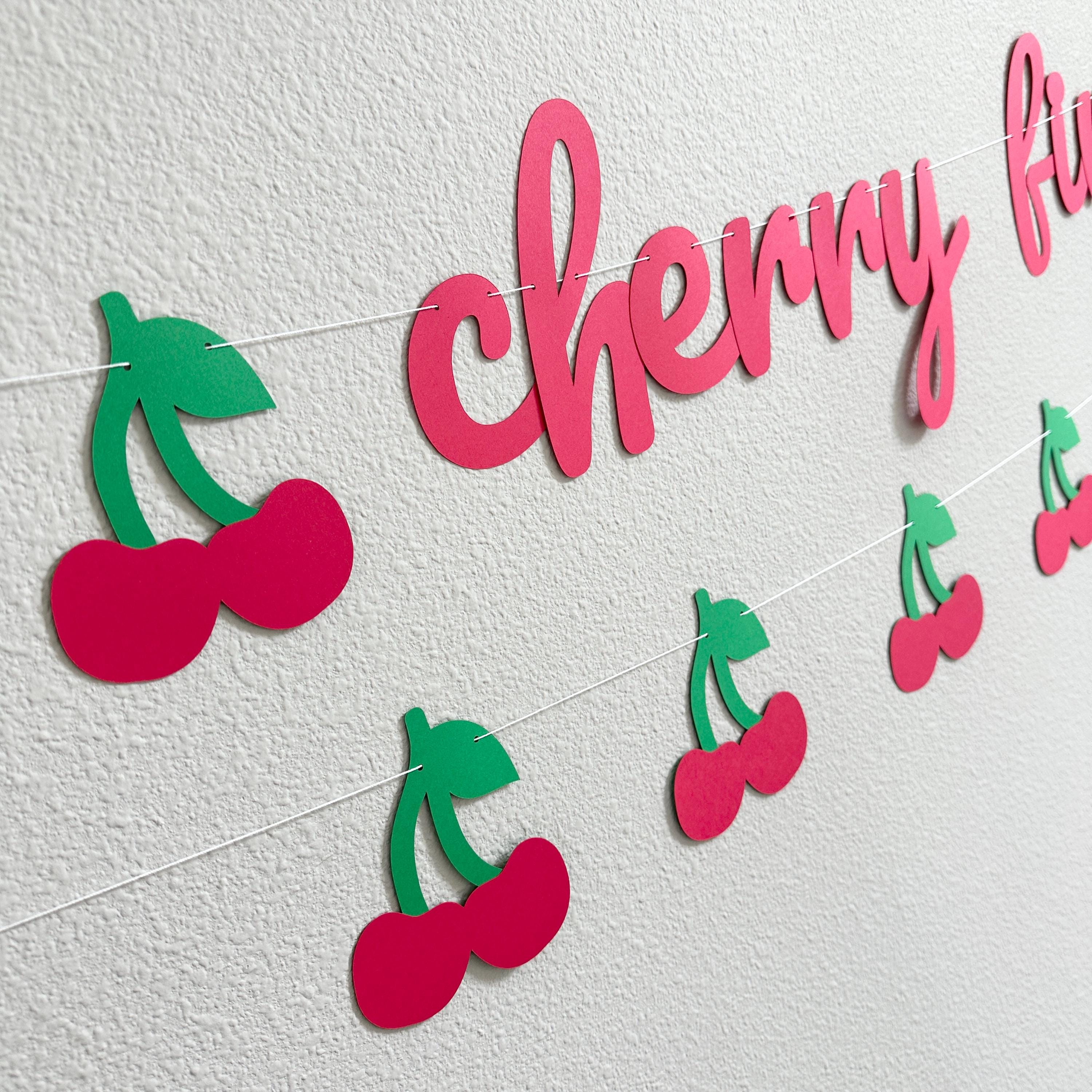 Cherry First Birthday, 1st Birthday Party Decorations, 1st Birthday Theme Ideas, Cherry 1st Birthday Banner, Cherry Birthday Party