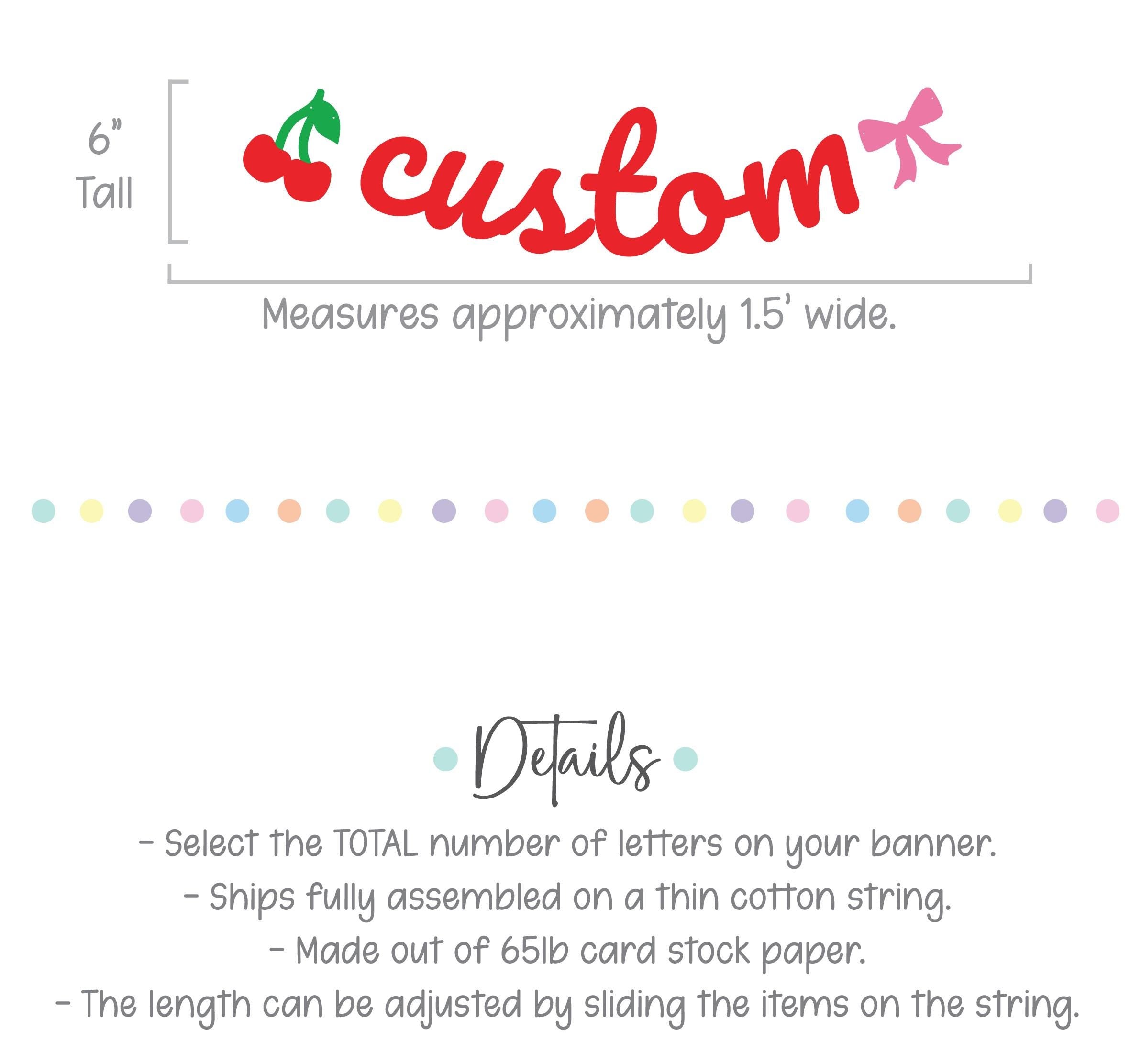 Custom Coquette Bow and Cherry Banner, Cherries and Bows Decorations, Cherry On Top Party, Cherry first Birthday Party Decorations