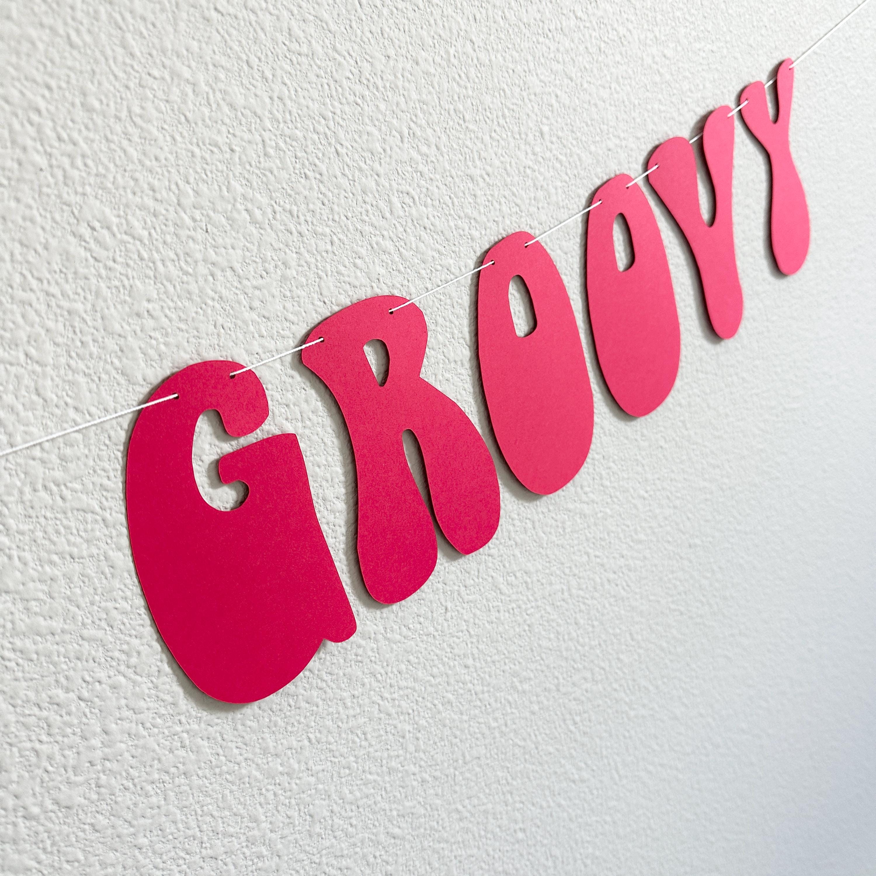 77 And Groovy, 77th Birthday Banner, Retro Themed Decorations, 77th Birthday Ideas, 70&#39;s Birthday Decorations