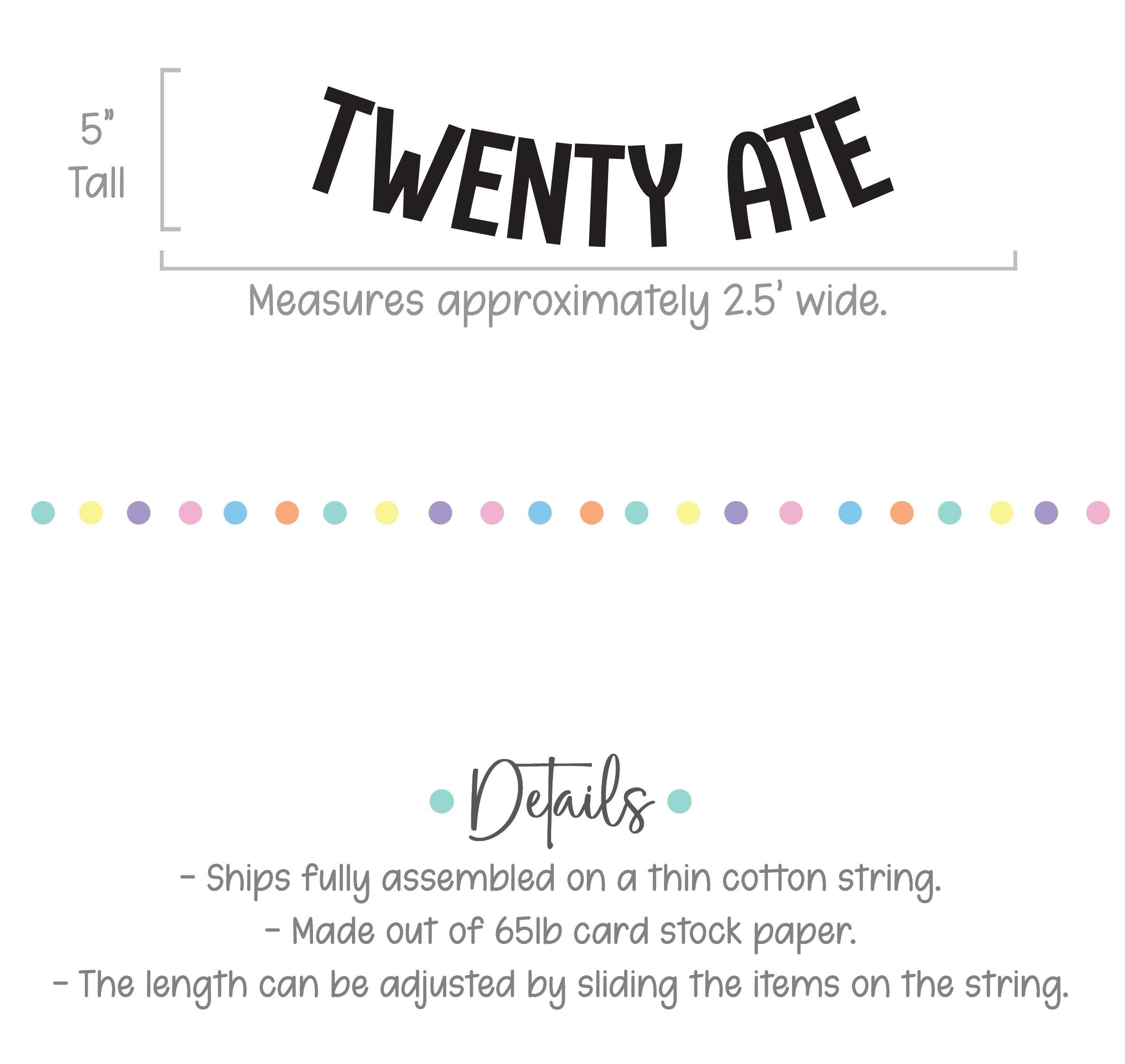 Twenty Ate, 28th Birthday Banner, 28th Birthday Party Theme Ideas, Twenty Ate Banner, Twenty Ate Decorations