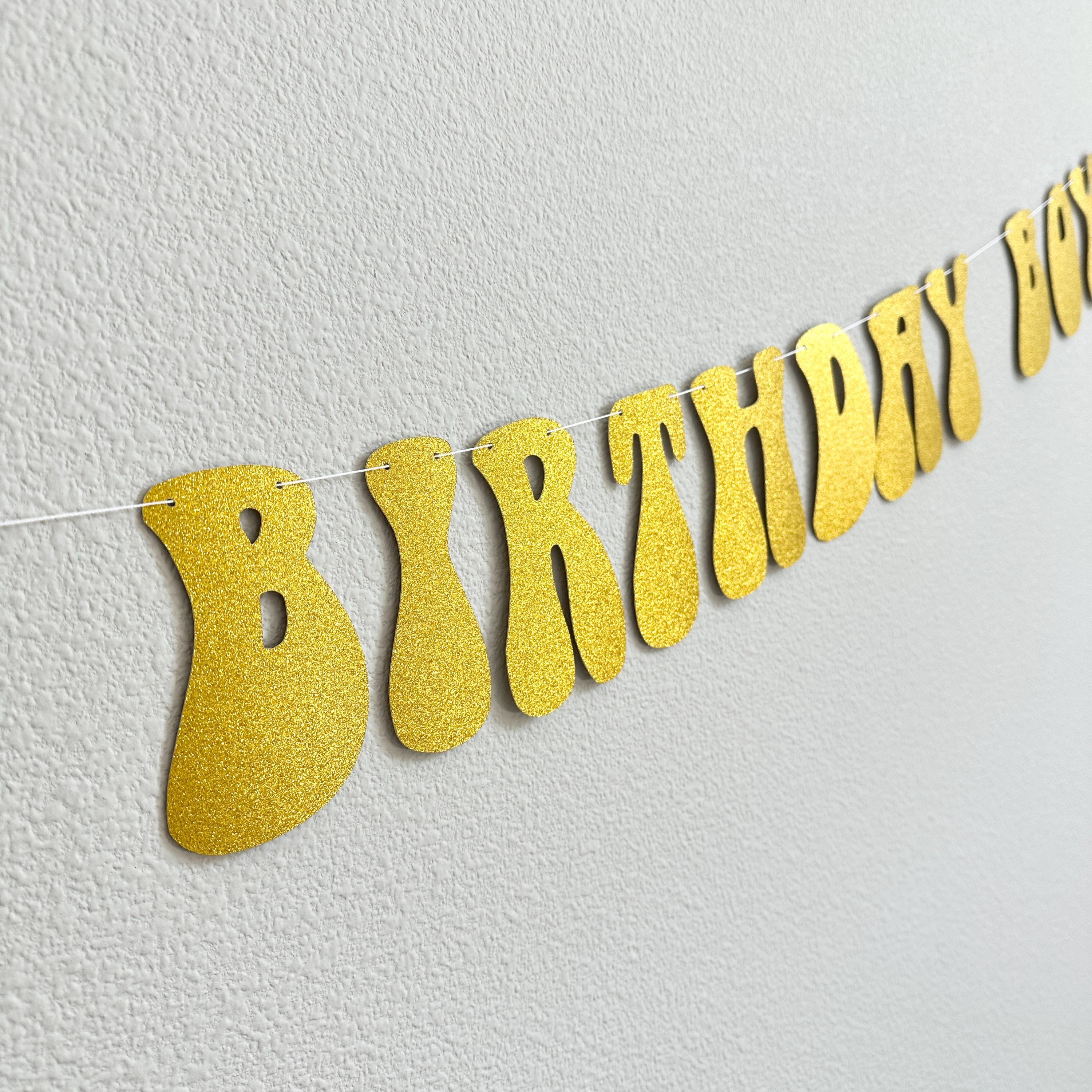 Golden Birthday Boy, Boy&#39;s Golden Birthday Party Decorations, Golden Birthday Banner, Boy&#39;s Golden Birthday Party Decorations