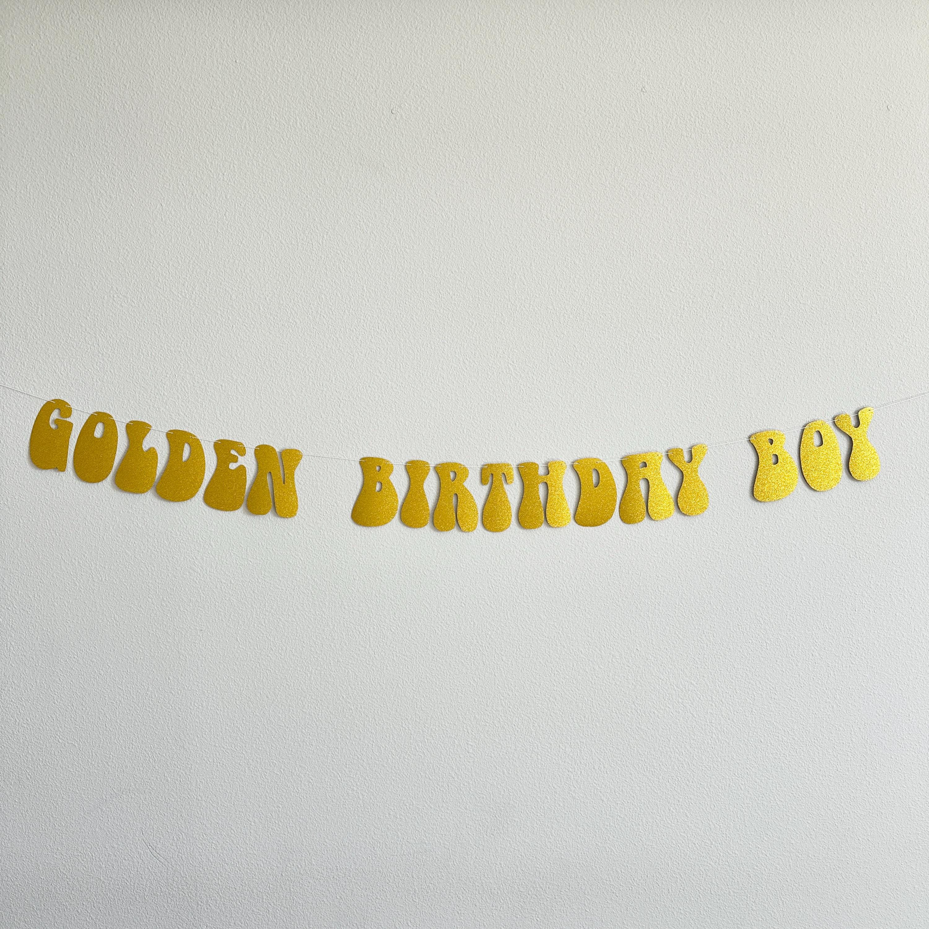 Golden Birthday Boy, Boy&#39;s Golden Birthday Party Decorations, Golden Birthday Banner, Boy&#39;s Golden Birthday Party Decorations