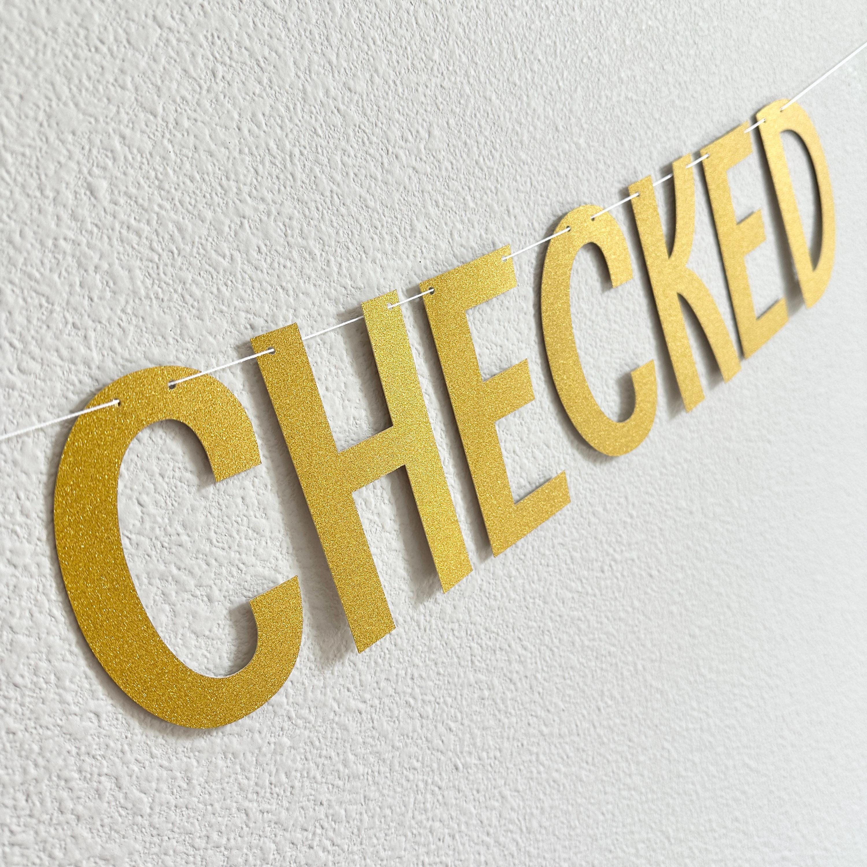 All Boxes Checked Banner, Bridal Shower Decorations, Bachelorette Party Trends, Bachelorette Decorations, All Boxes Checked Decorations