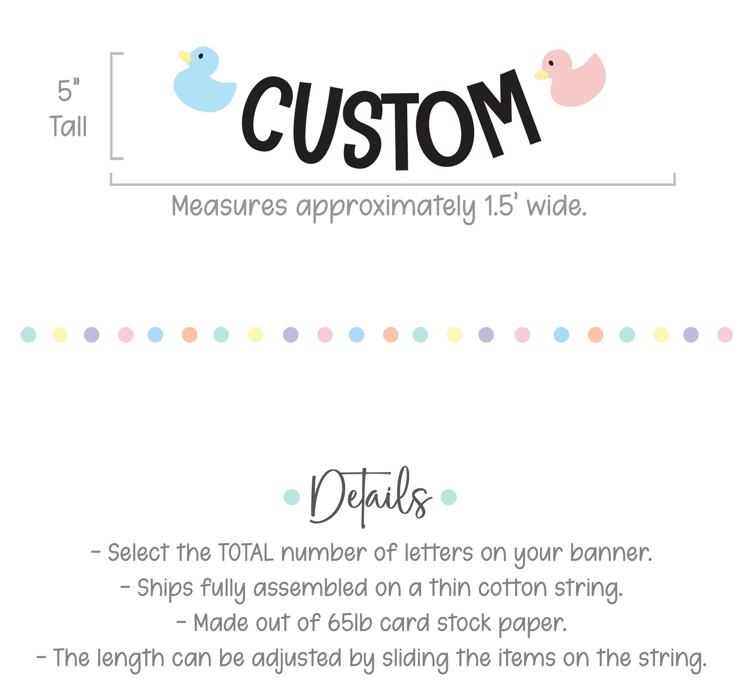 Custom Duck Banner, Gender Reveal Duck Themed Decorations, Pink and Blue Duck Decorations, Baby Shower Party Decor