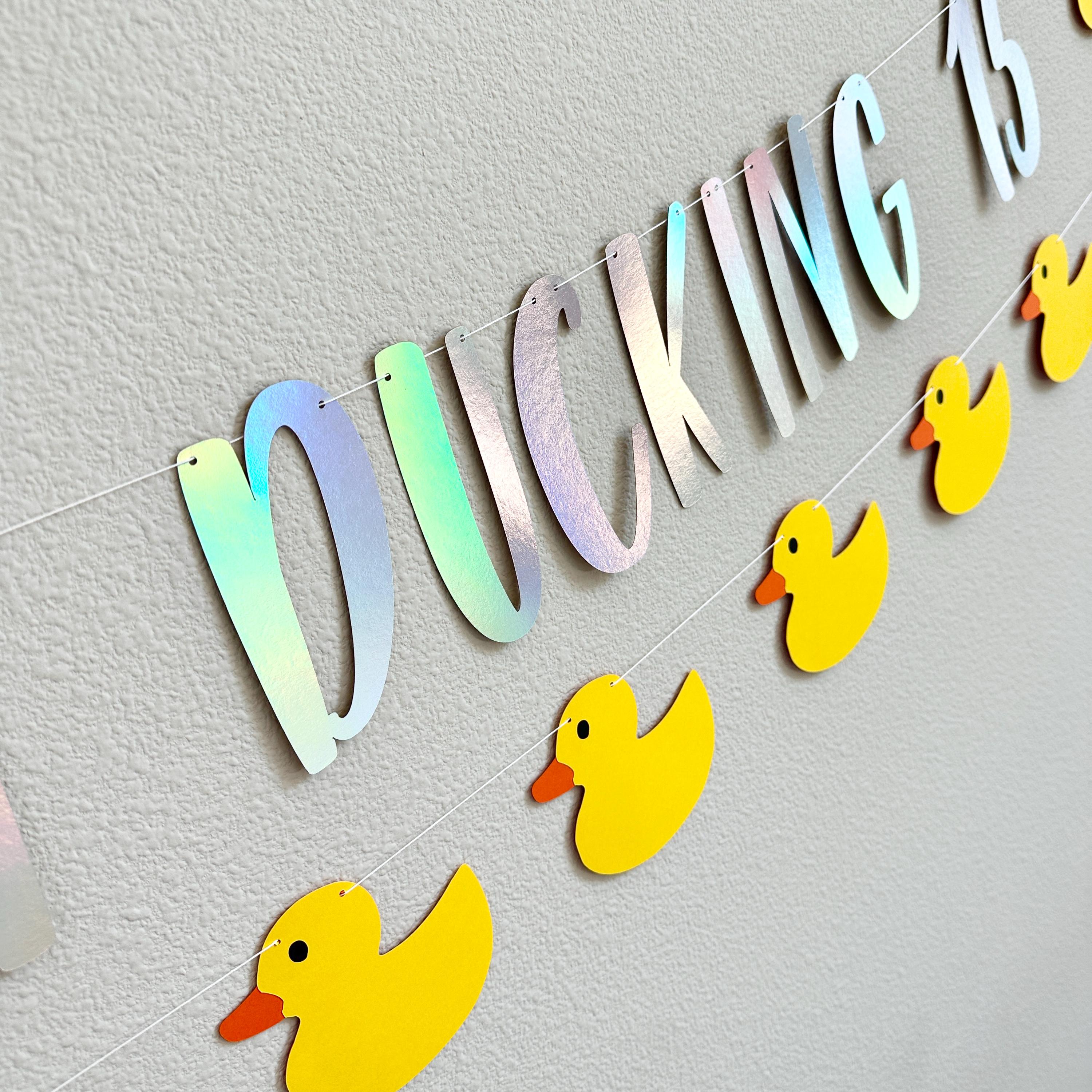 I&#39;m Ducking 15, 15th Birthday Party Banner, 15th Birthday Party Theme Ideas, Duck 15th Birthday Decorations, Fifteen