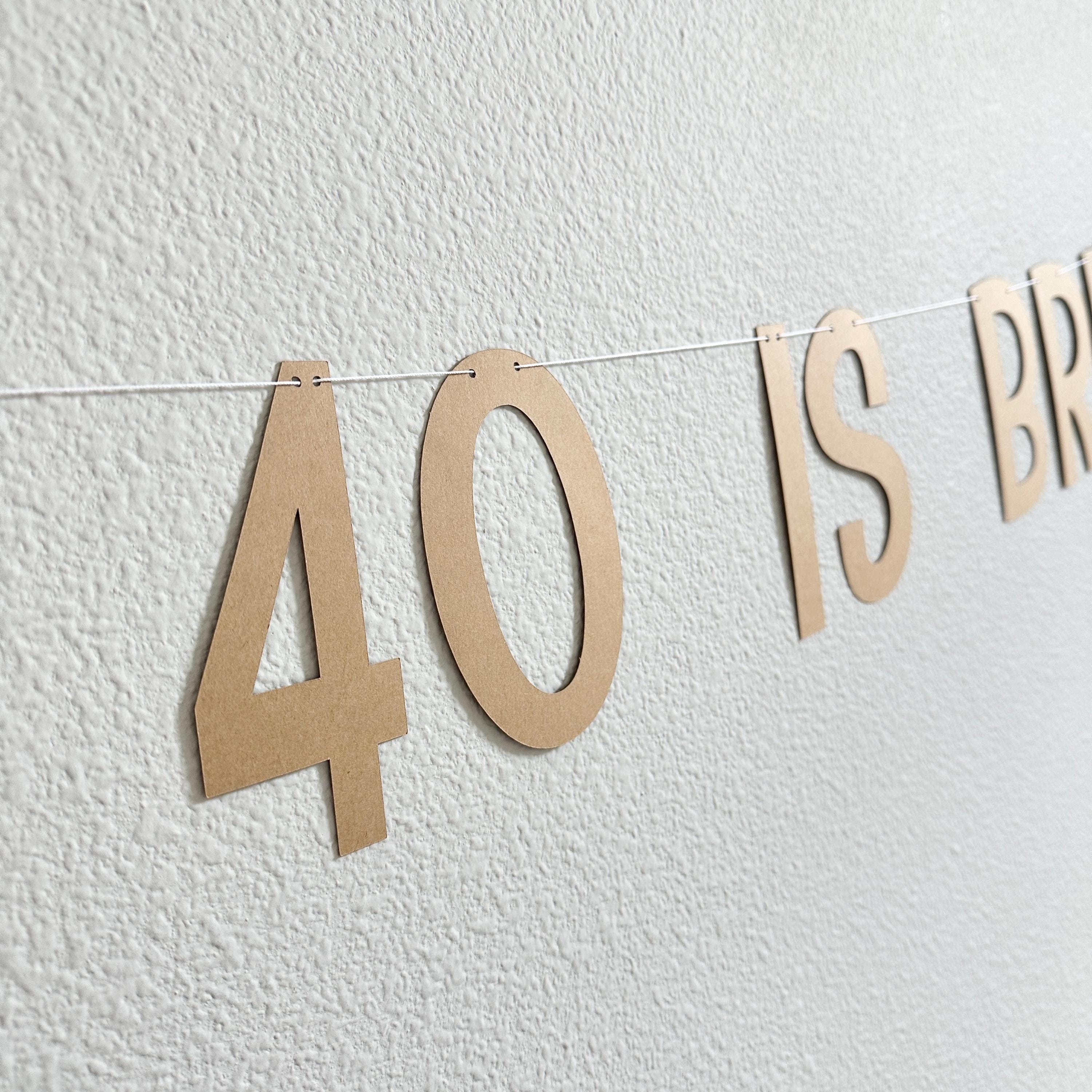 40 Is Brewing, 40th Birthday Banner, 40th Birthday Party Decorations, Coffee Themed 40th Birthday Banner Decorations