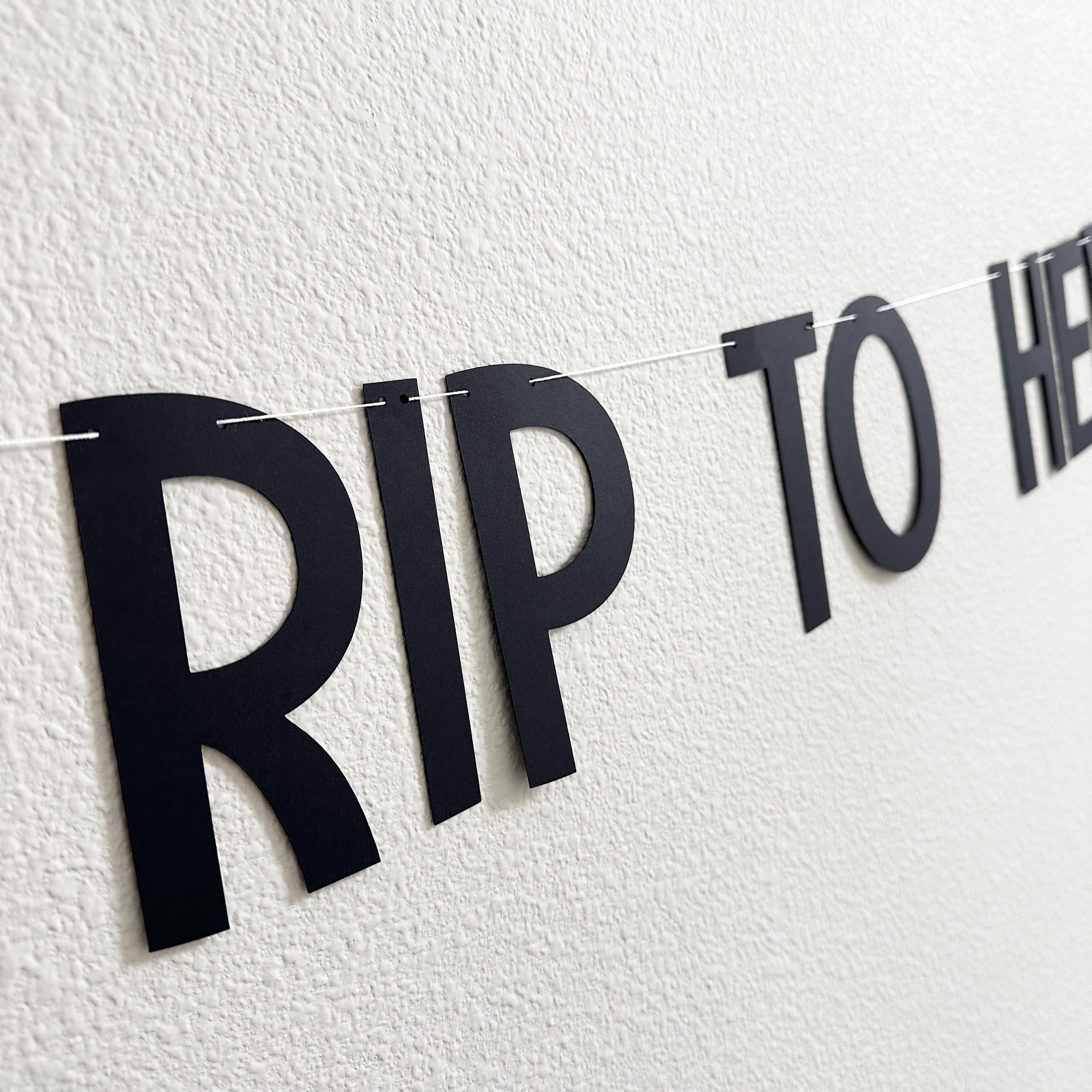 RIP To Her Last Name, Bridal Shower Banner, Bachelorette Party Banner, RIP Last Name Sign, RIP Last Name Bachelorette Party Decorations