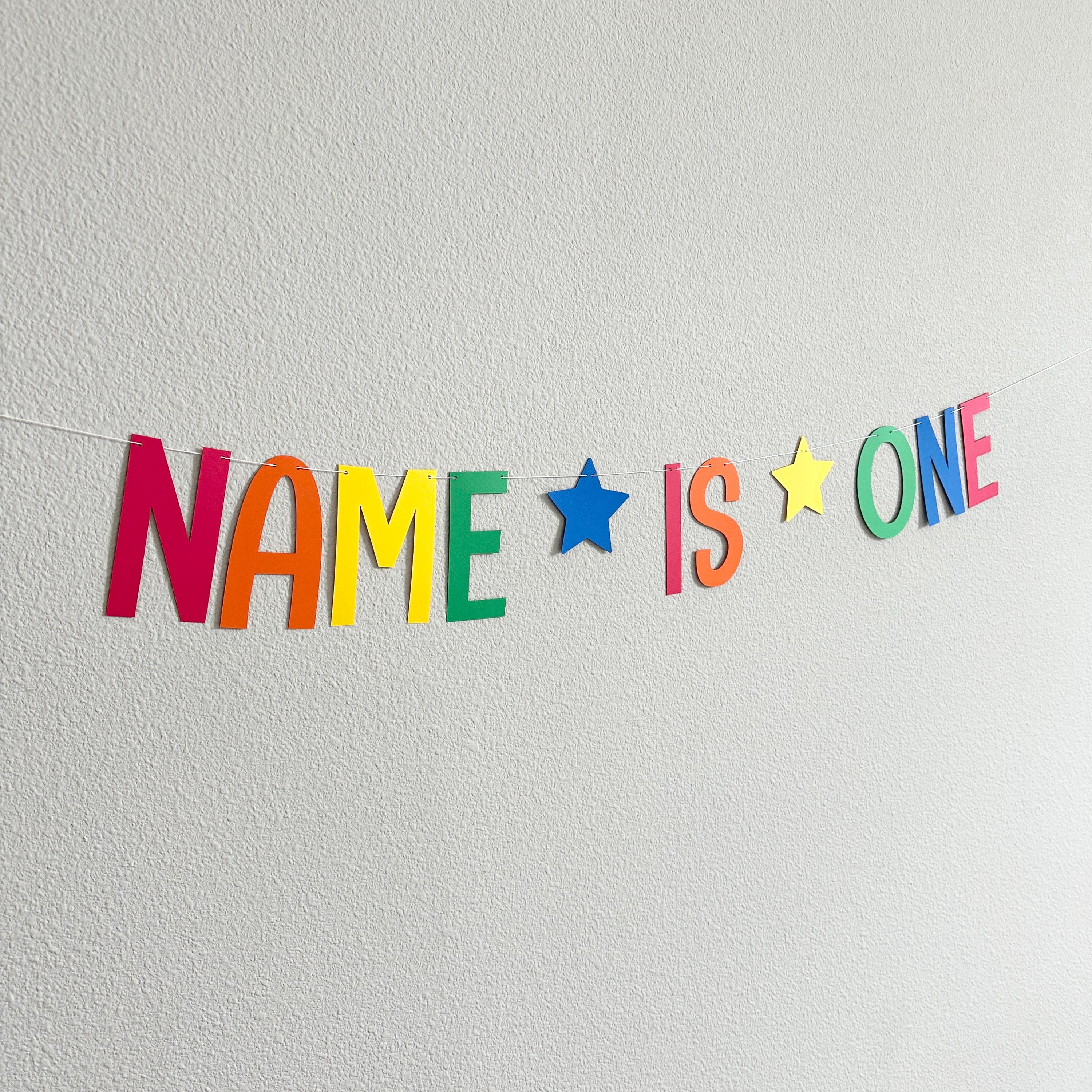 Name Is One Banner, 1st Birthday Banner Rainbow Pastels, Boy&#39;s 1st Birthday Banner, Personalized First Birthday Banner