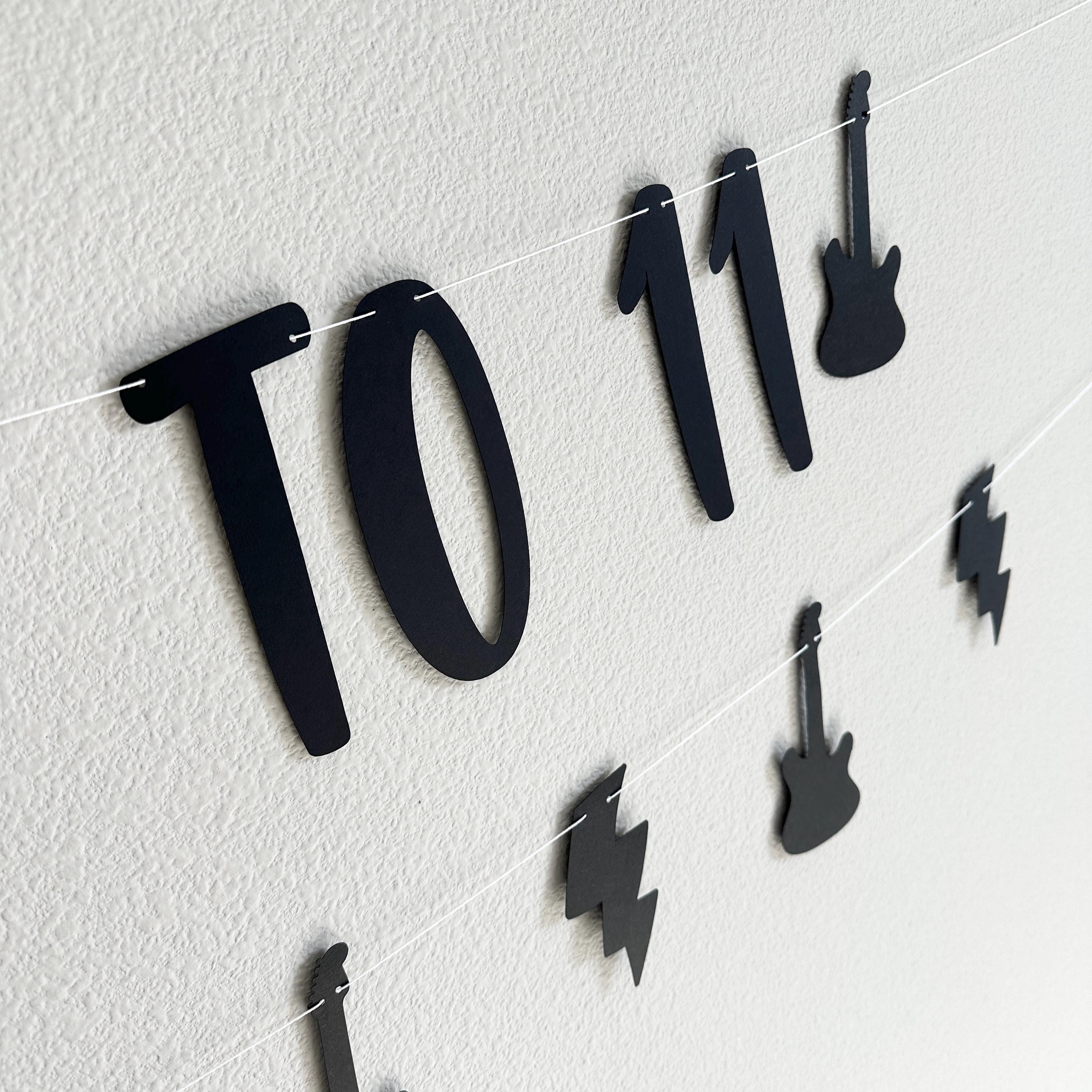 Turn It Up To 11, 11th Birthday Party Theme Ideas, Rock N Roll Themed 11th Birthday Party Decorations, 11th Birthday Ideas