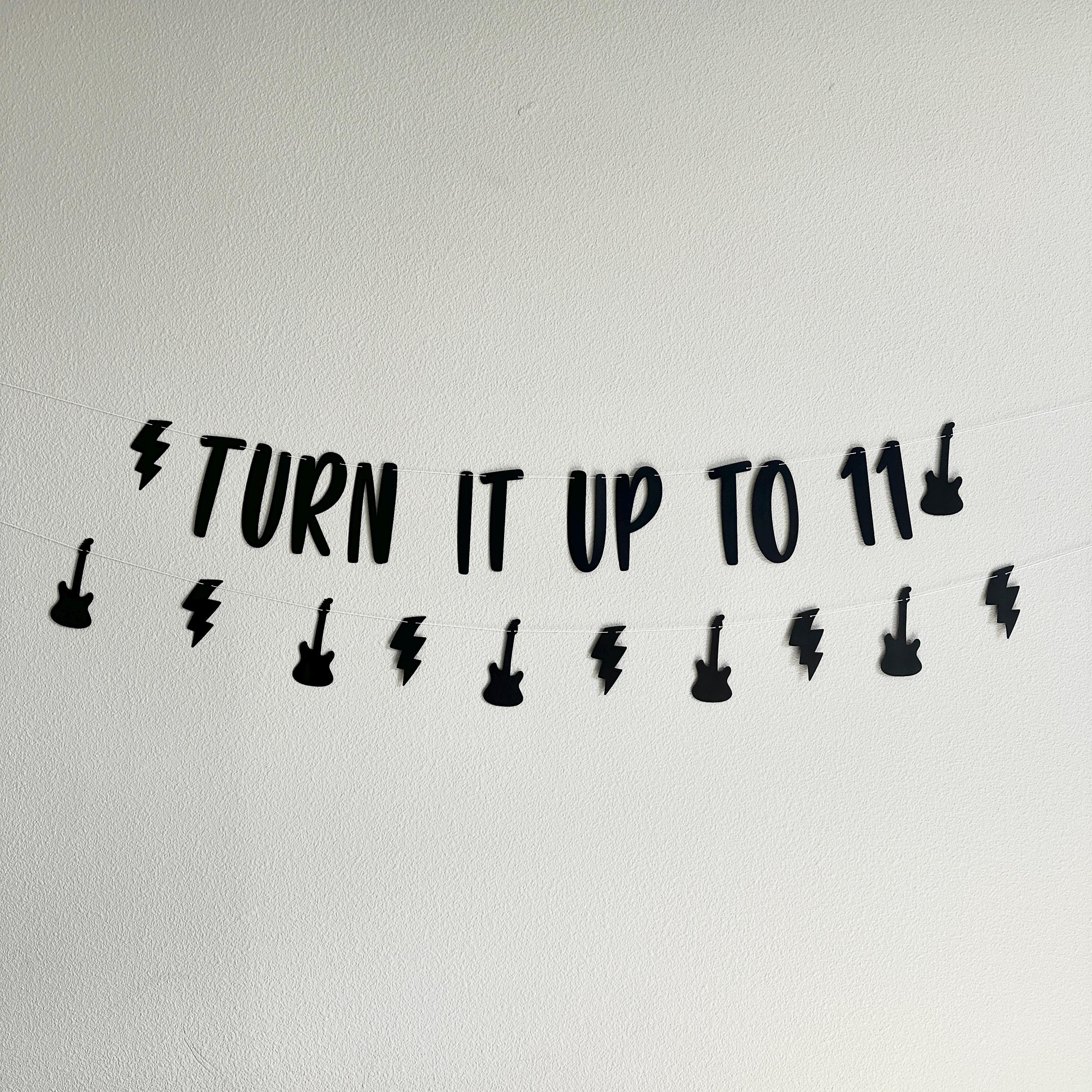 Turn It Up To 11, 11th Birthday Party Theme Ideas, Rock N Roll Themed 11th Birthday Party Decorations, 11th Birthday Ideas