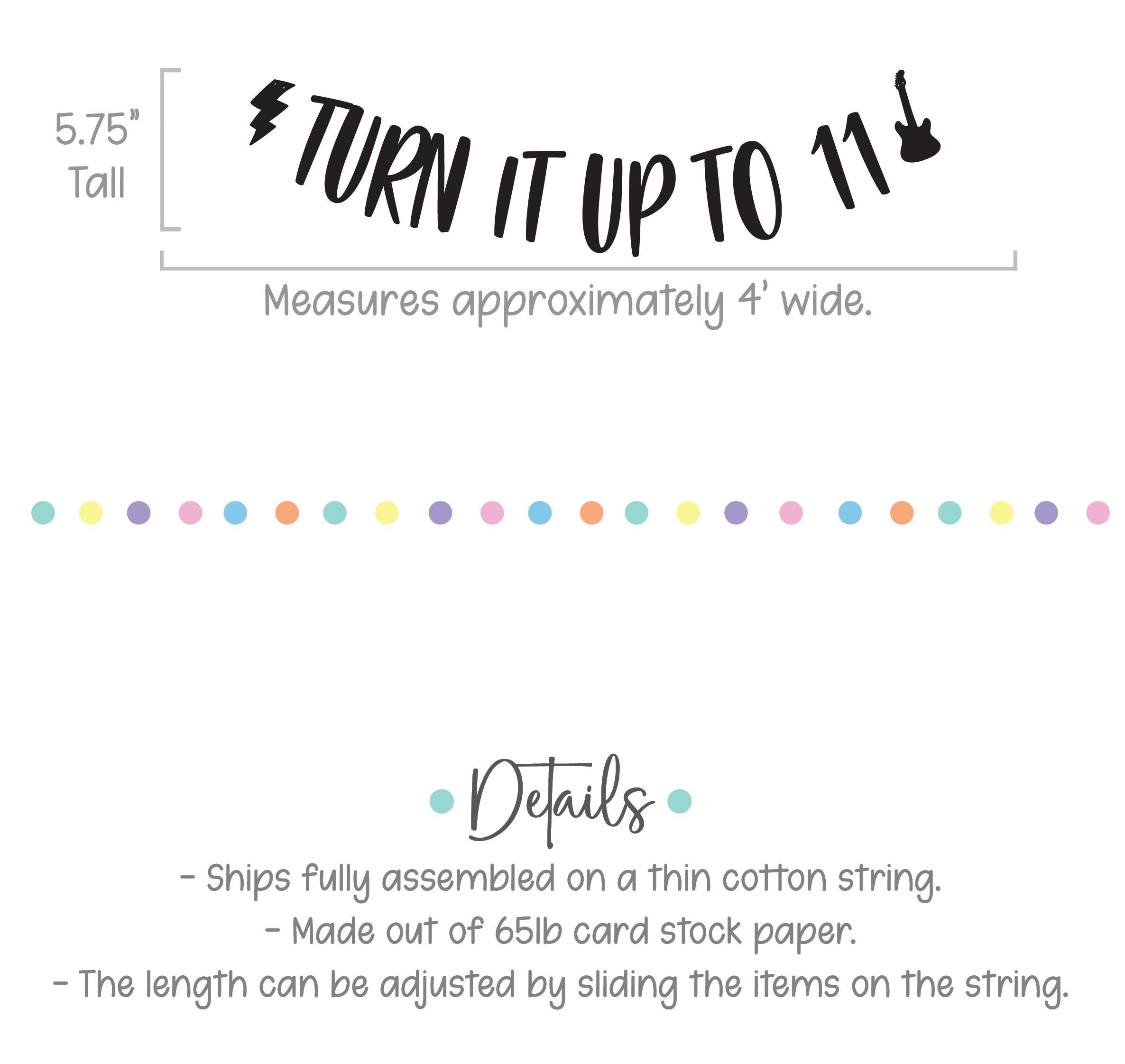 Turn It Up To 11, 11th Birthday Party Theme Ideas, Rock N Roll Themed 11th Birthday Party Decorations, 11th Birthday Ideas