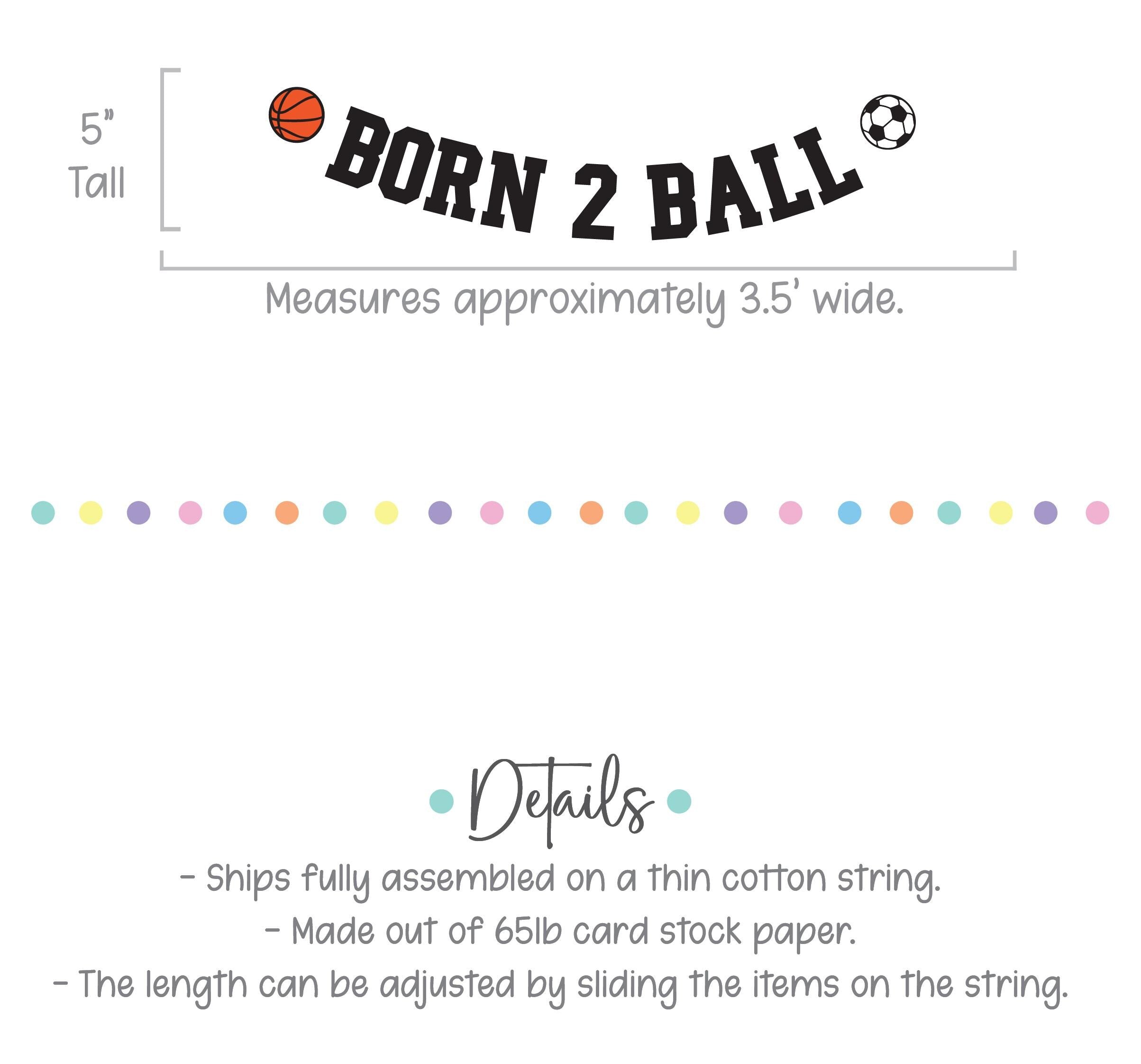 Born 2 Ball Birthday Banner Sports Theme Party Decoration Basketball Baseball Football, 2nd Birthday Sports Theme, 2nd Birthday Ideas