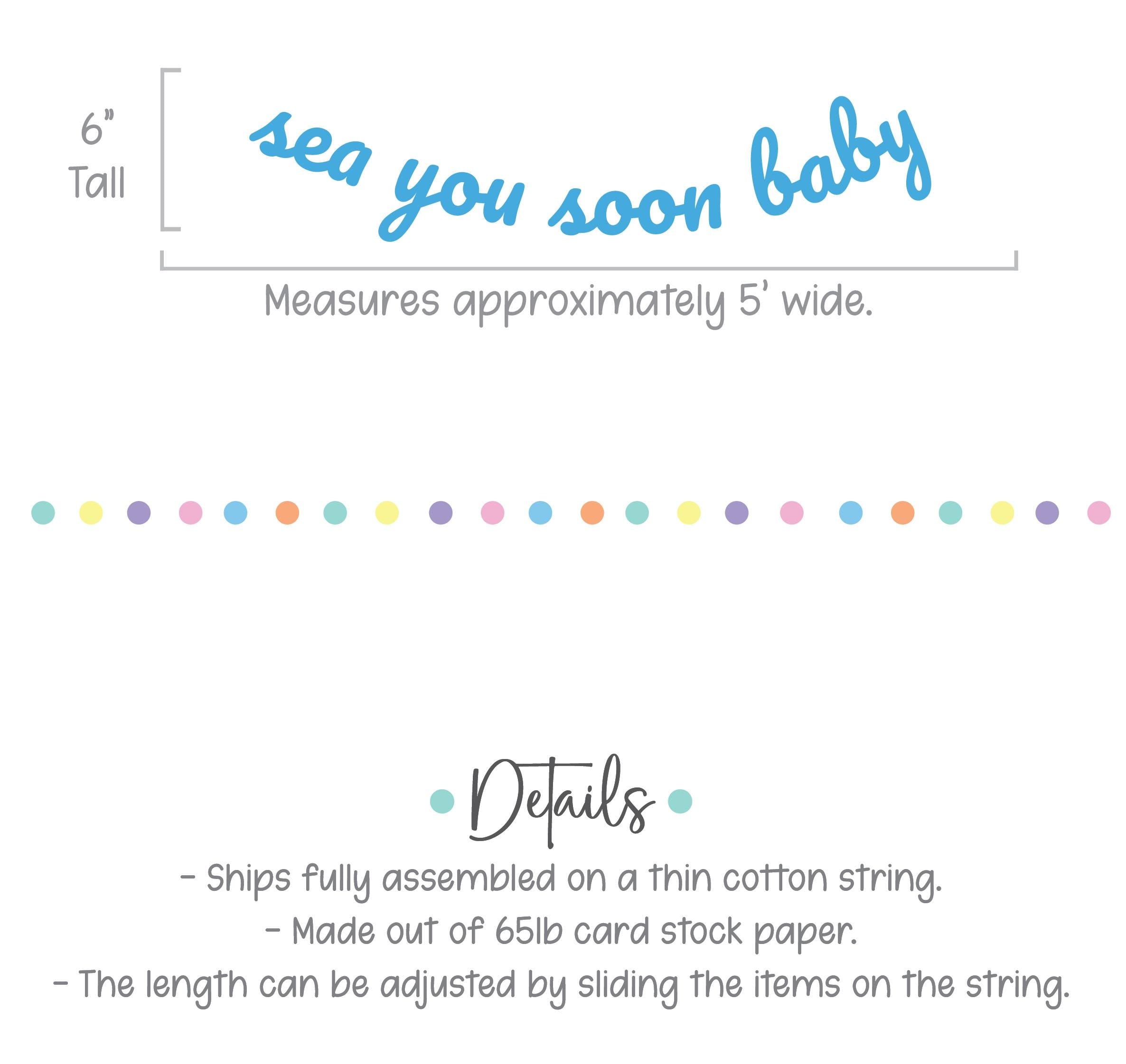 Sea you Soon Baby, Ocean Themed Baby Shower Banner, Baby Shower Decorations, Ocean Baby Shower Banner, Nautical Baby Shower
