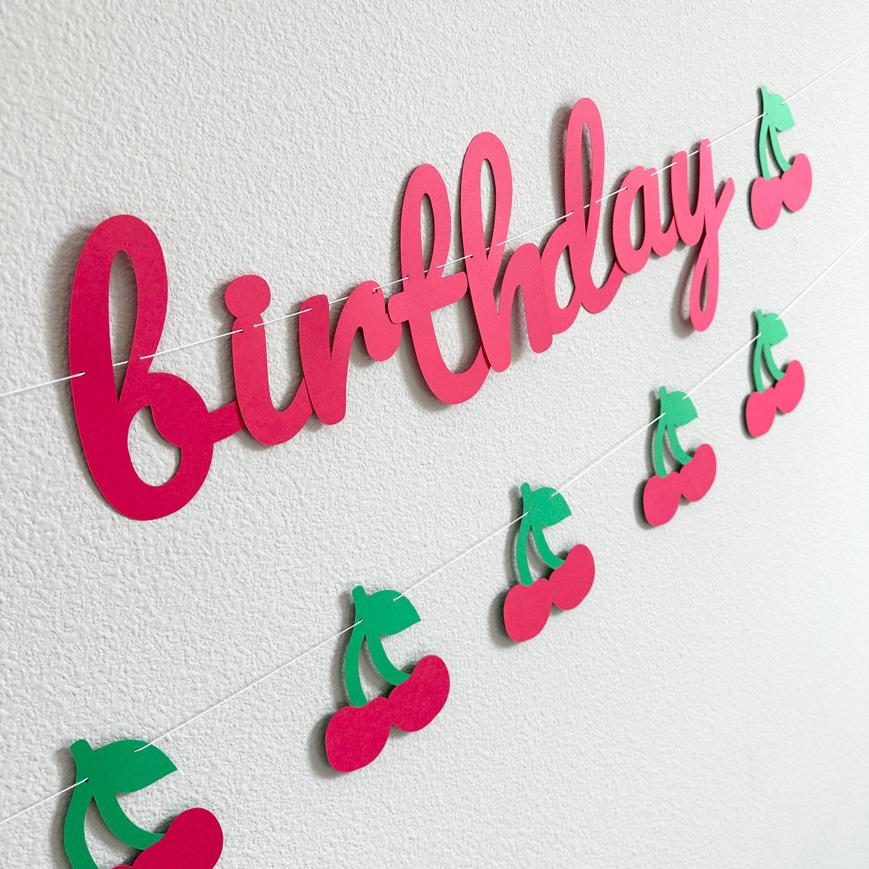 Cherry First Birthday, 1st Birthday Party Decorations, 1st Birthday Theme Ideas, Cherry 1st Birthday Banner, Cherry Birthday Party