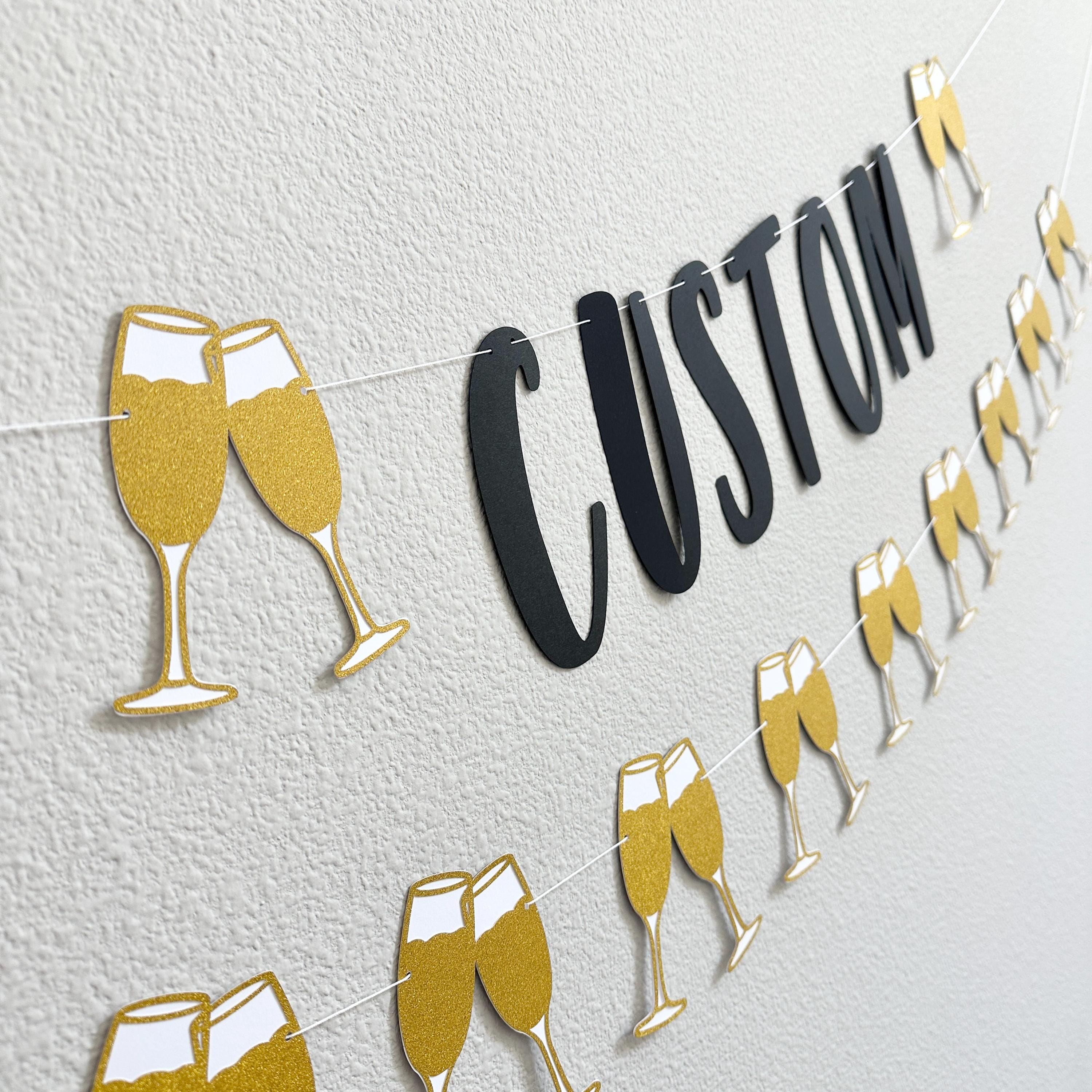 Custom Champagne Banner, Cheers Banner, Toasting Banner, Last Toast On The Coast, Cheers Decorations, Bachelorette Decorations