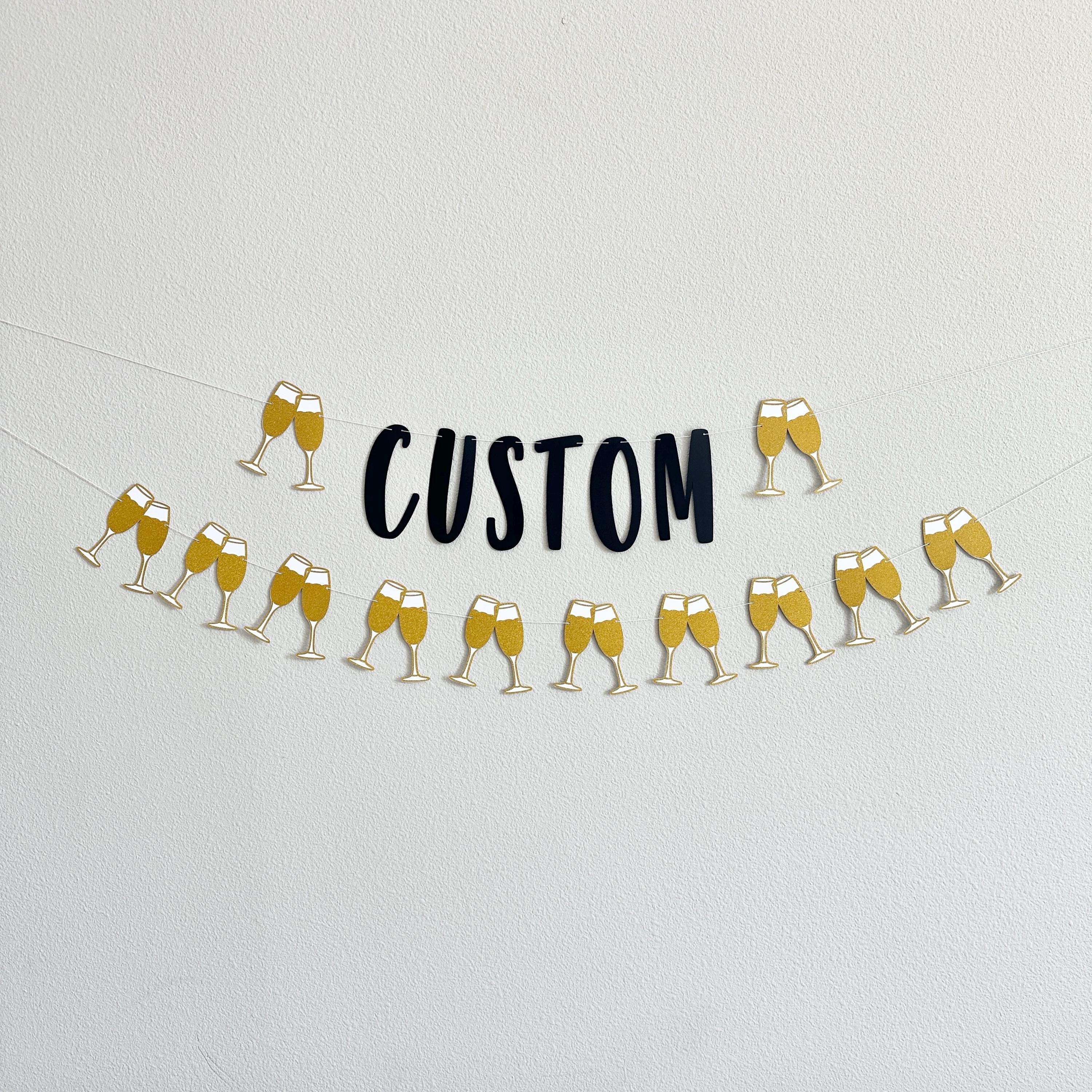 Custom Champagne Banner, Cheers Banner, Toasting Banner, Last Toast On The Coast, Cheers Decorations, Bachelorette Decorations