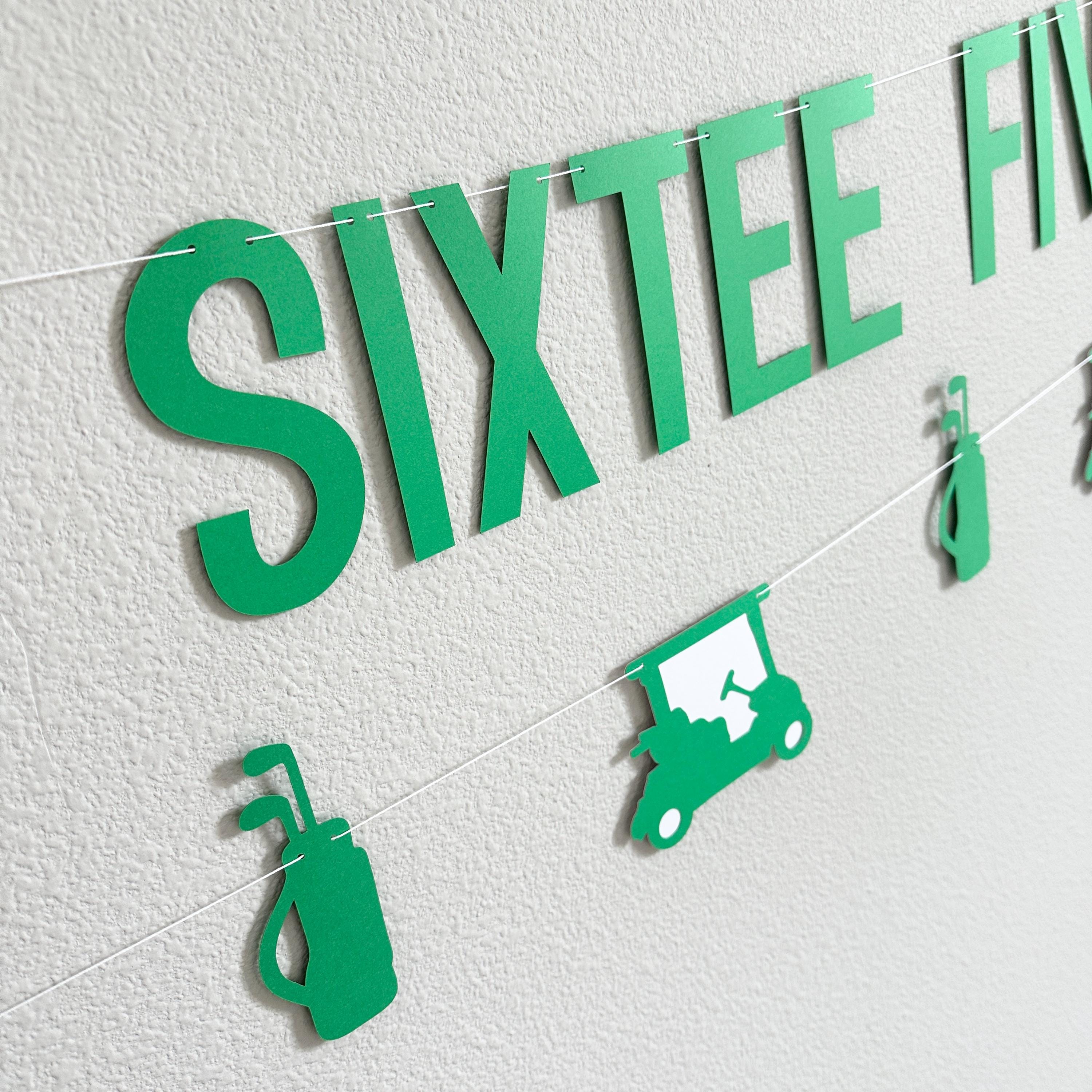 Name Is Sixtee Five, 65th Birthday Banner, Golf Themed Birthday Banner, 65th Birthday Ideas, Men&#39;s 60s Birthday Theme Ideas, Golf Birthday