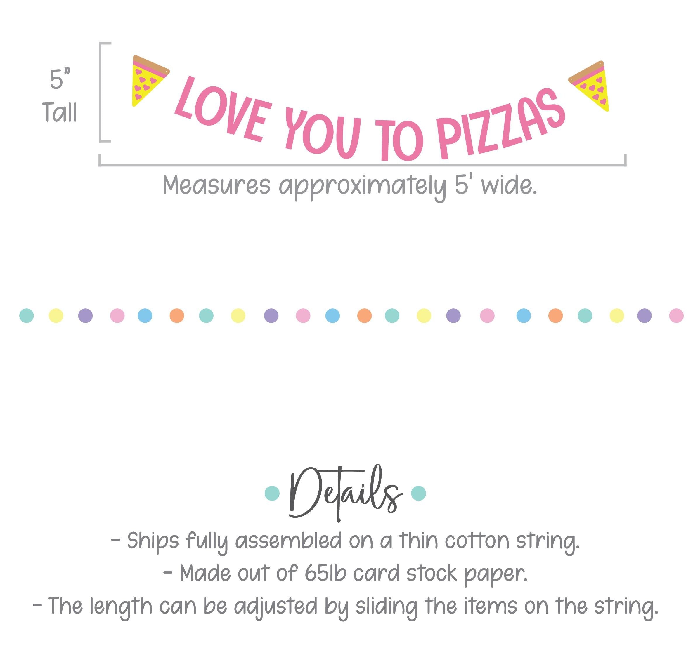 Custom Pizza Banner, Pizza Hearts Decorations, Pink Pizza Birthday Party Decorations, Hearts And Pizza Theme Banner, Girl&#39;s Pizza Party