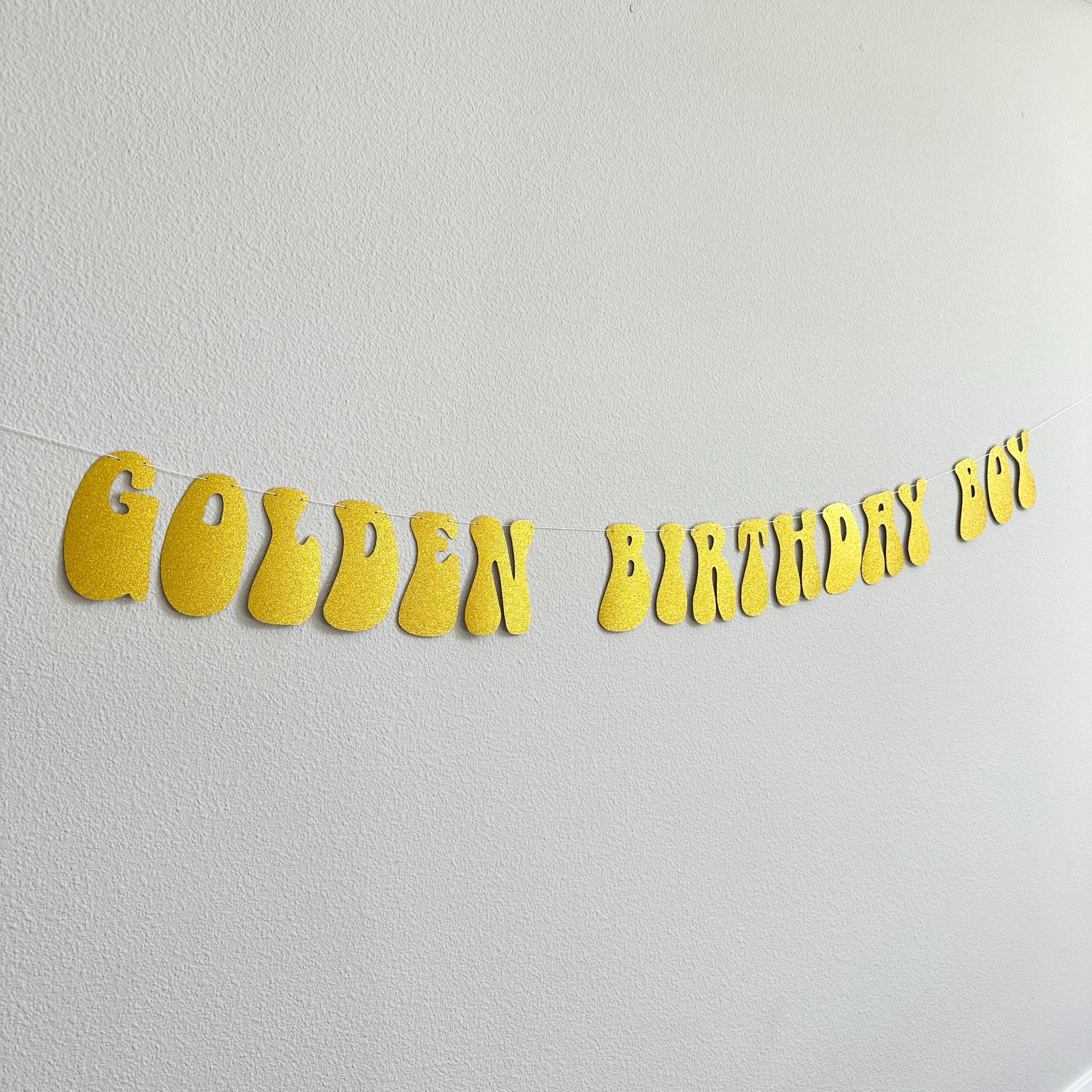 Golden Birthday Boy, Boy&#39;s Golden Birthday Party Decorations, Golden Birthday Banner, Boy&#39;s Golden Birthday Party Decorations