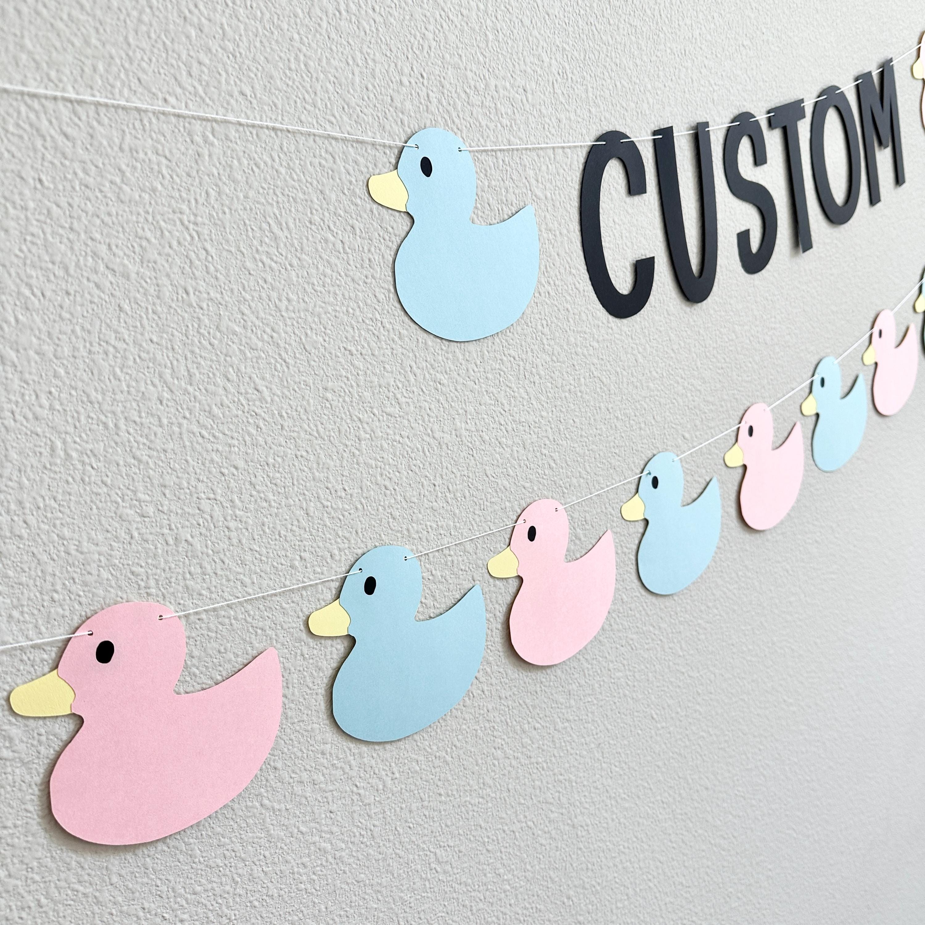 Custom Duck Banner, Gender Reveal Duck Themed Decorations, Pink and Blue Duck Decorations, Baby Shower Party Decor