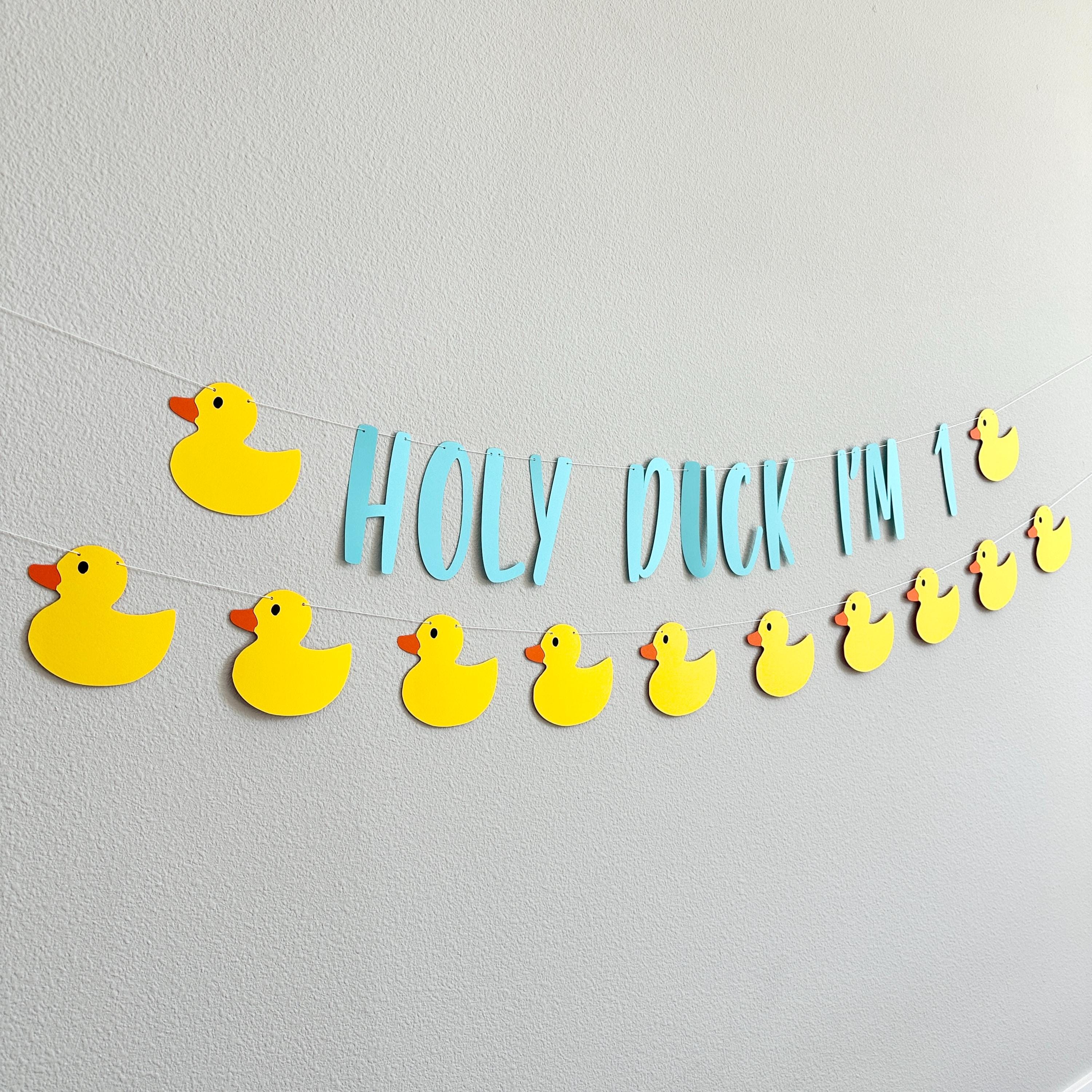 Holy Duck I&#39;m 1, Duck Birthday, First Birthday, 1st Birthday Party Theme Ideas, Rubber Duck Theme, Yellow Ducks