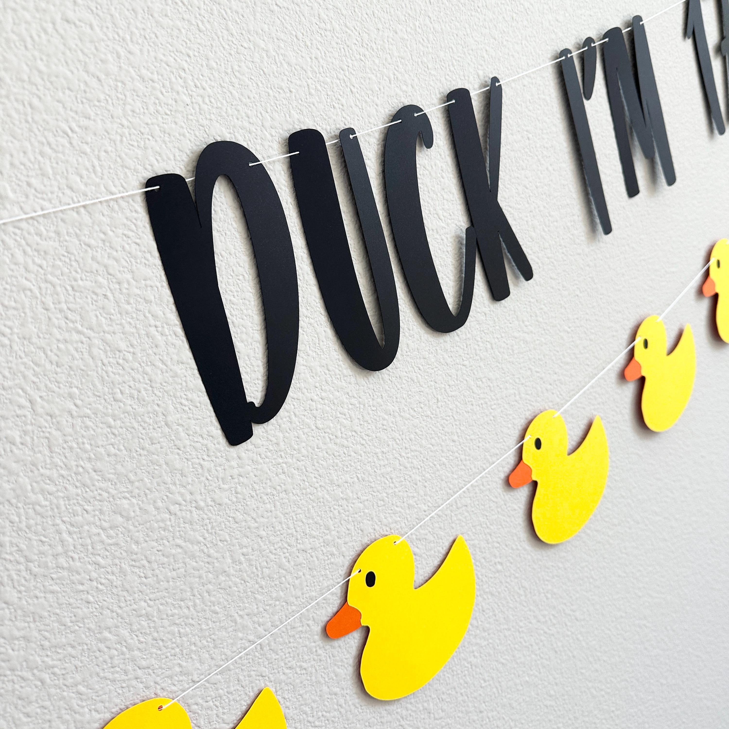 Holy Duck I&#39;m 17, 17th Birthday Party, 17th Birthday Ideas, Seventeen, 17th Birthday Party Theme Ideas, Duck Themed 17t Birthday Banner